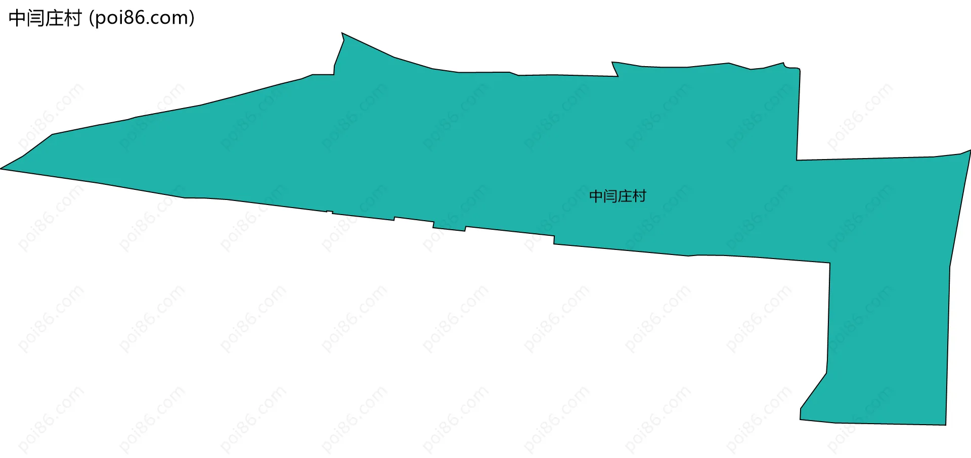 中闫庄村边界地图