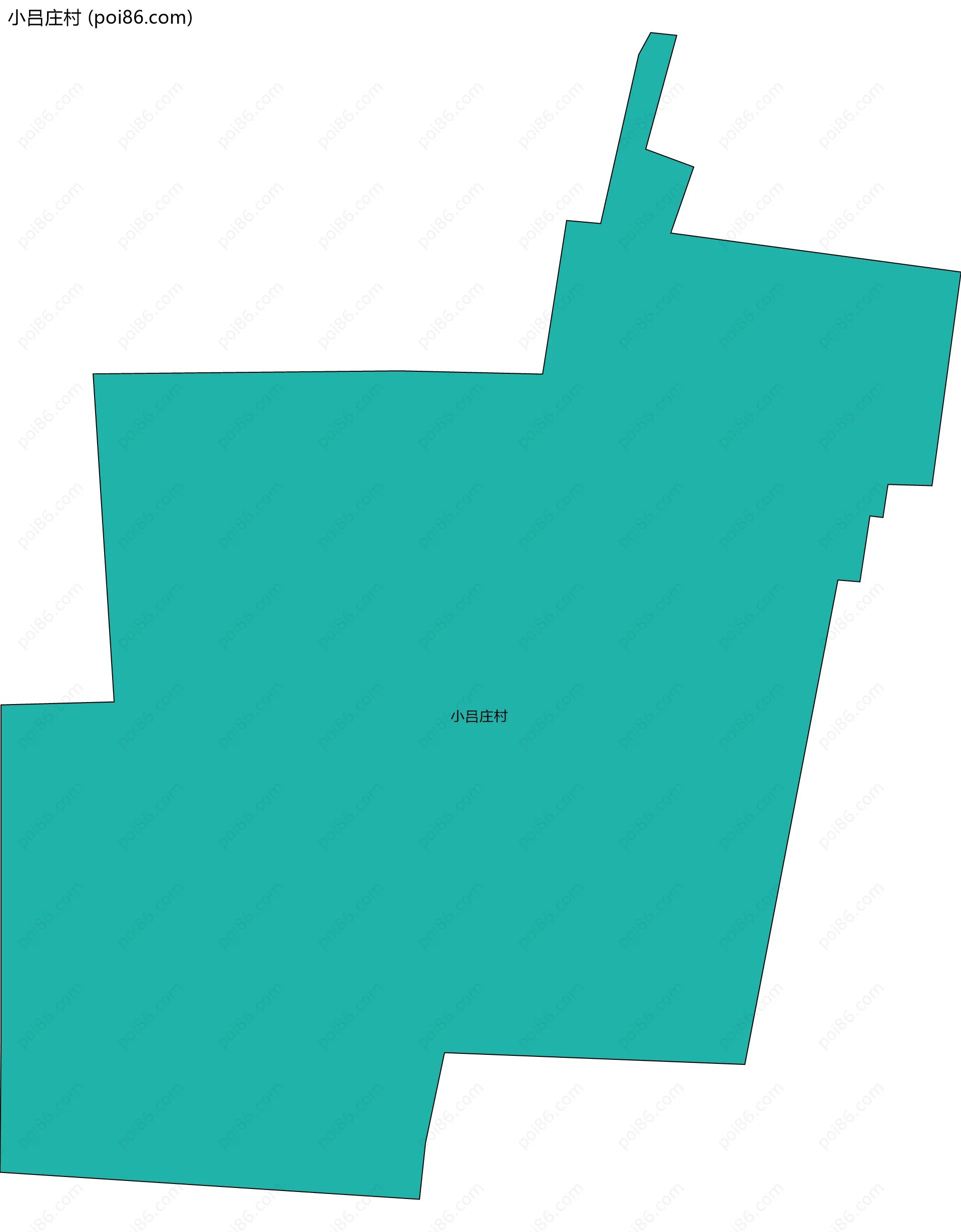 小吕庄村边界地图