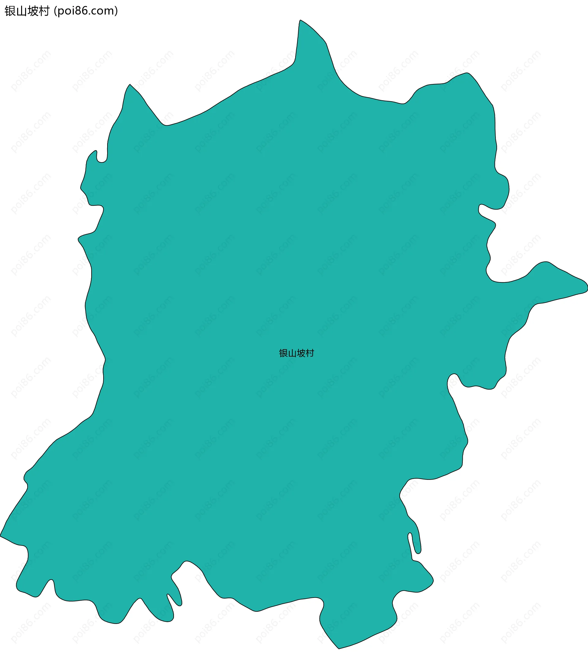 银山坡村边界地图