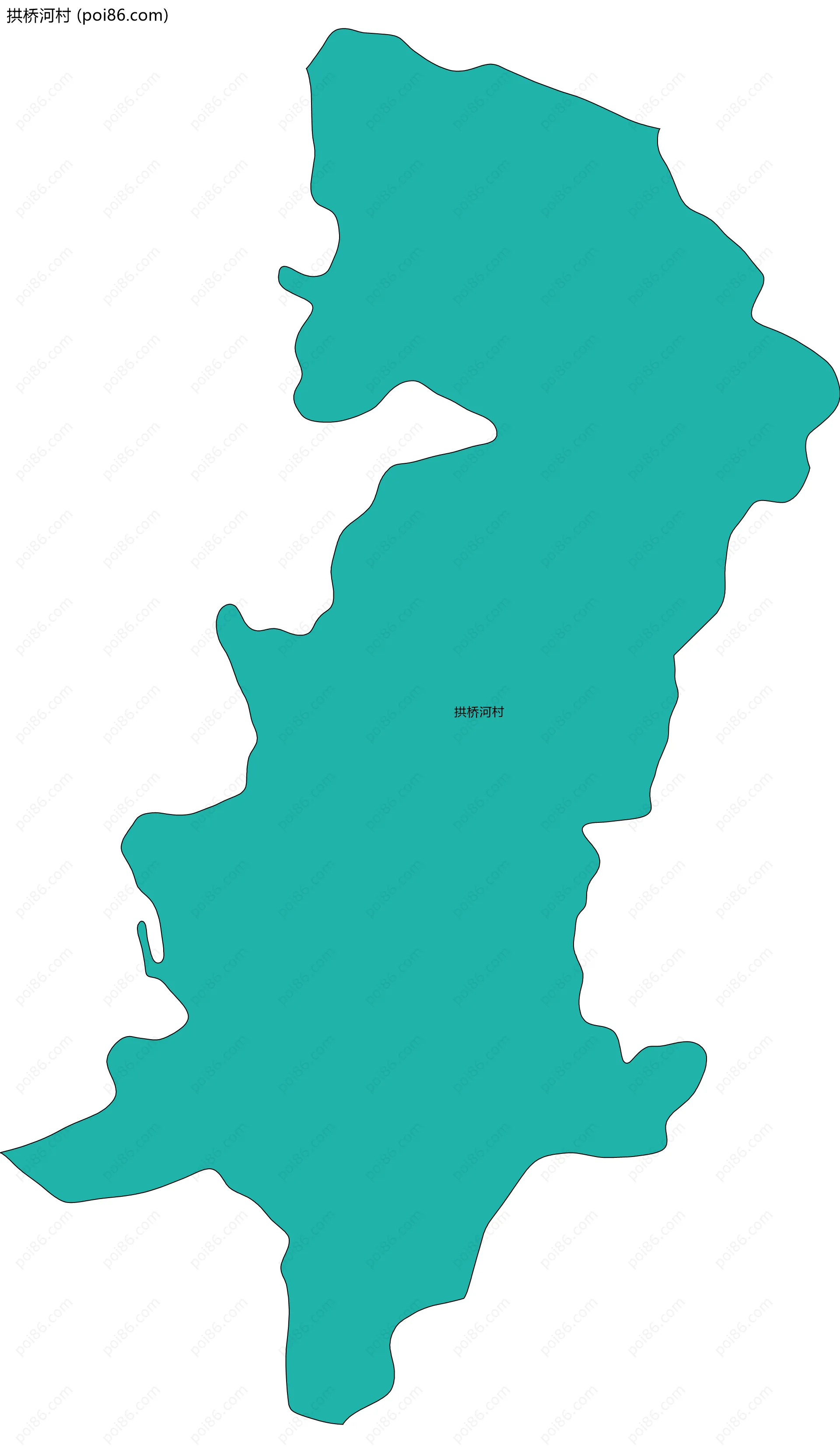 拱桥河村边界地图