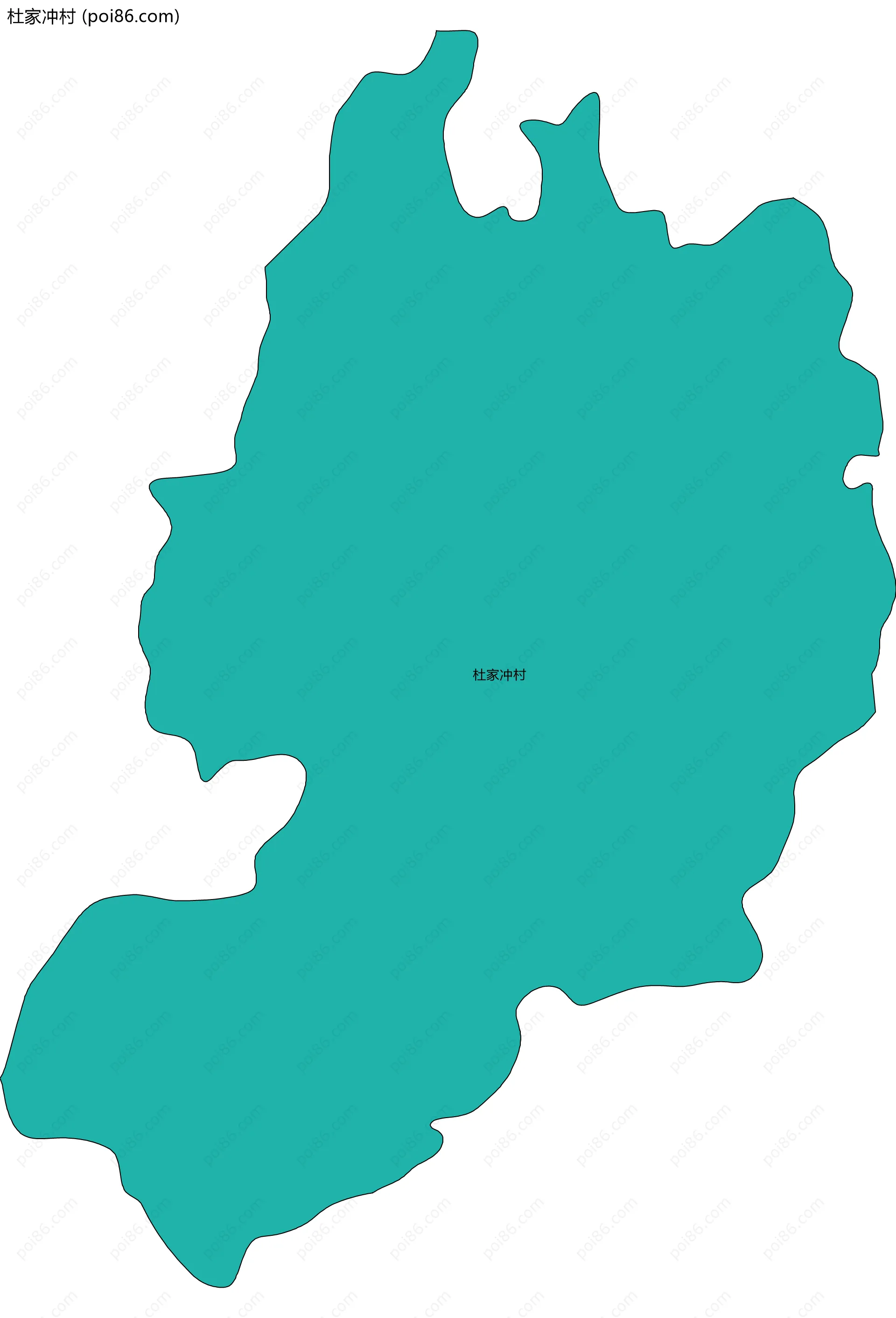 杜家冲村边界地图