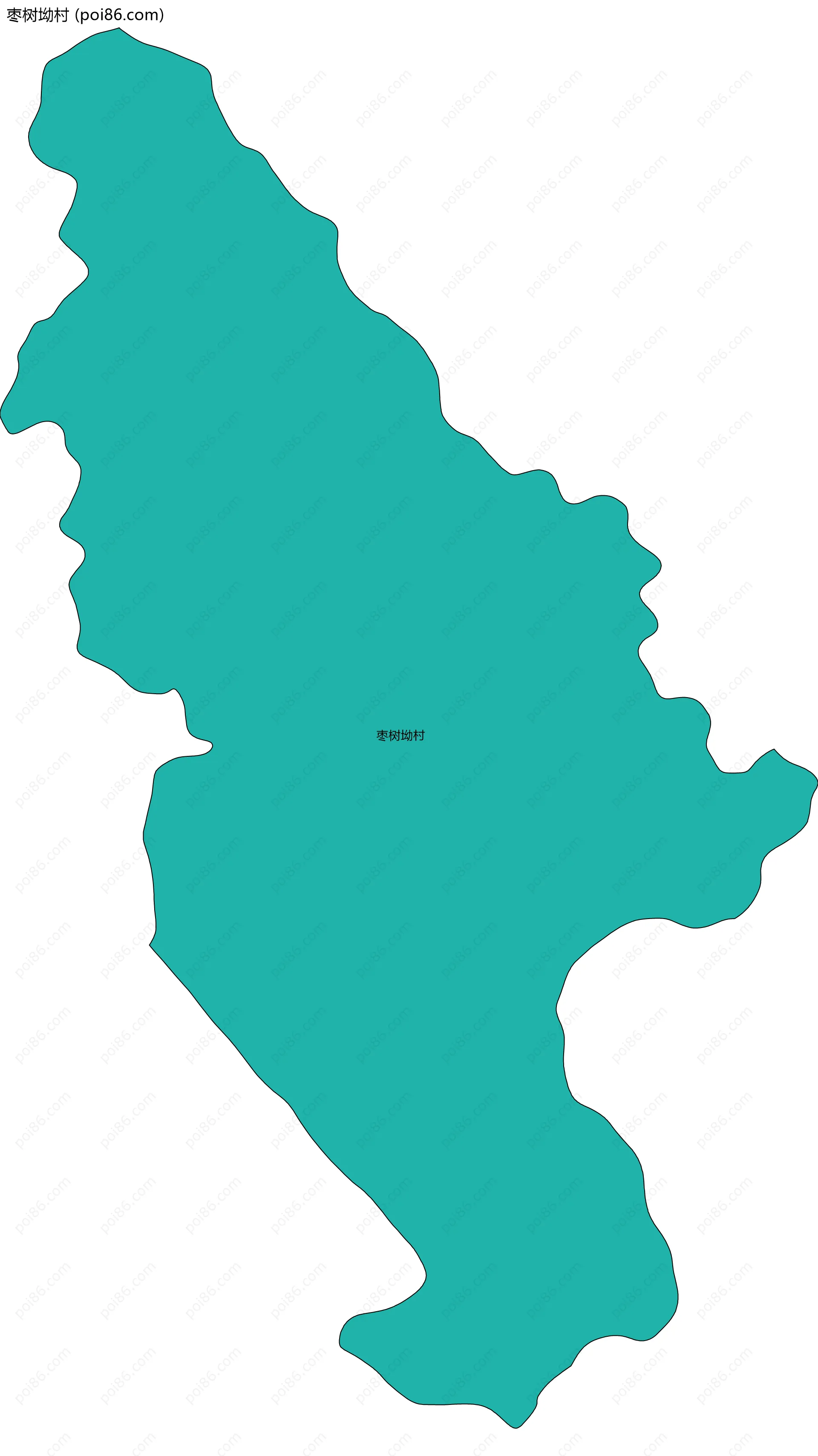 枣树坳村边界地图