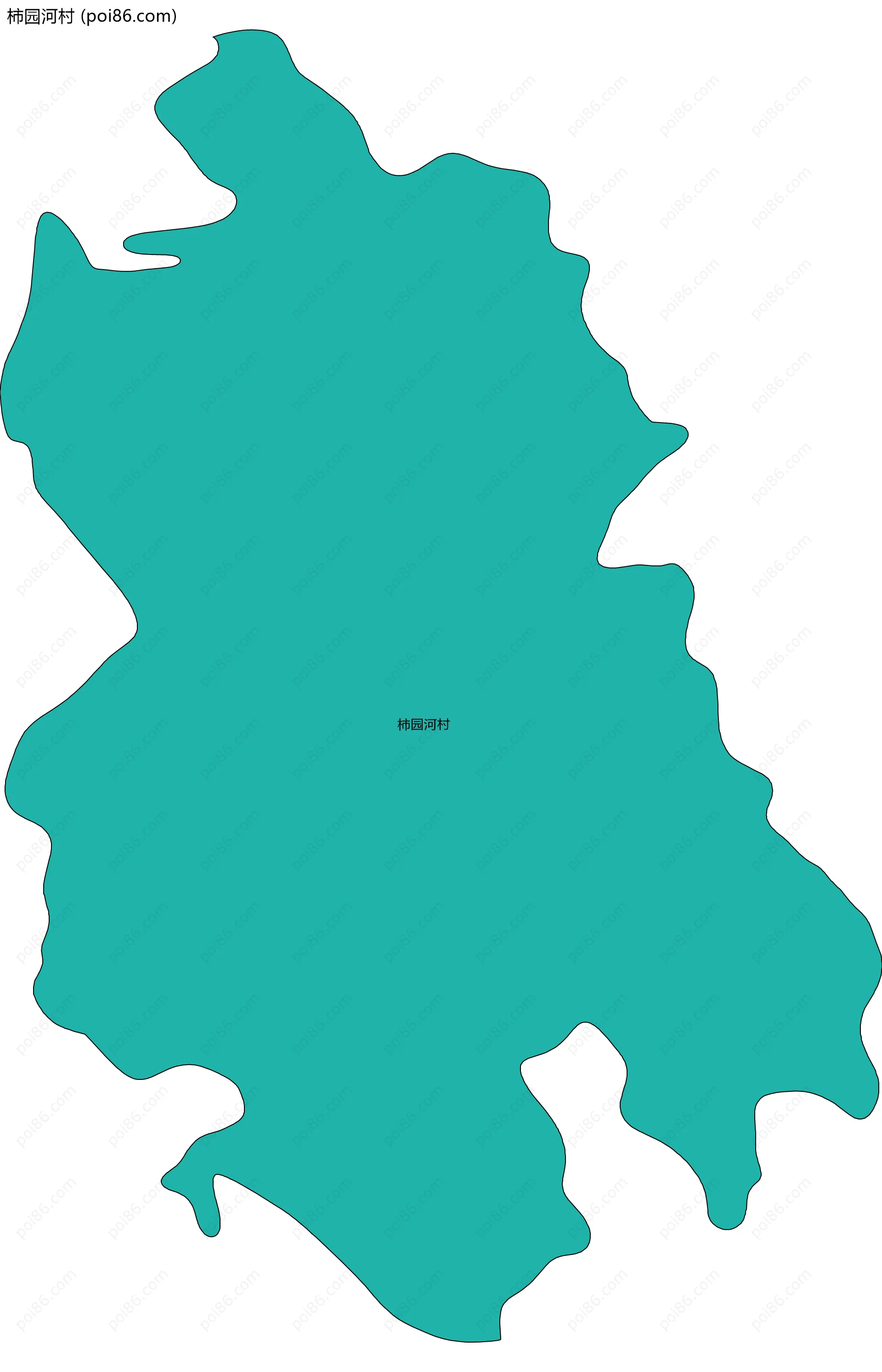 柿园河村边界地图