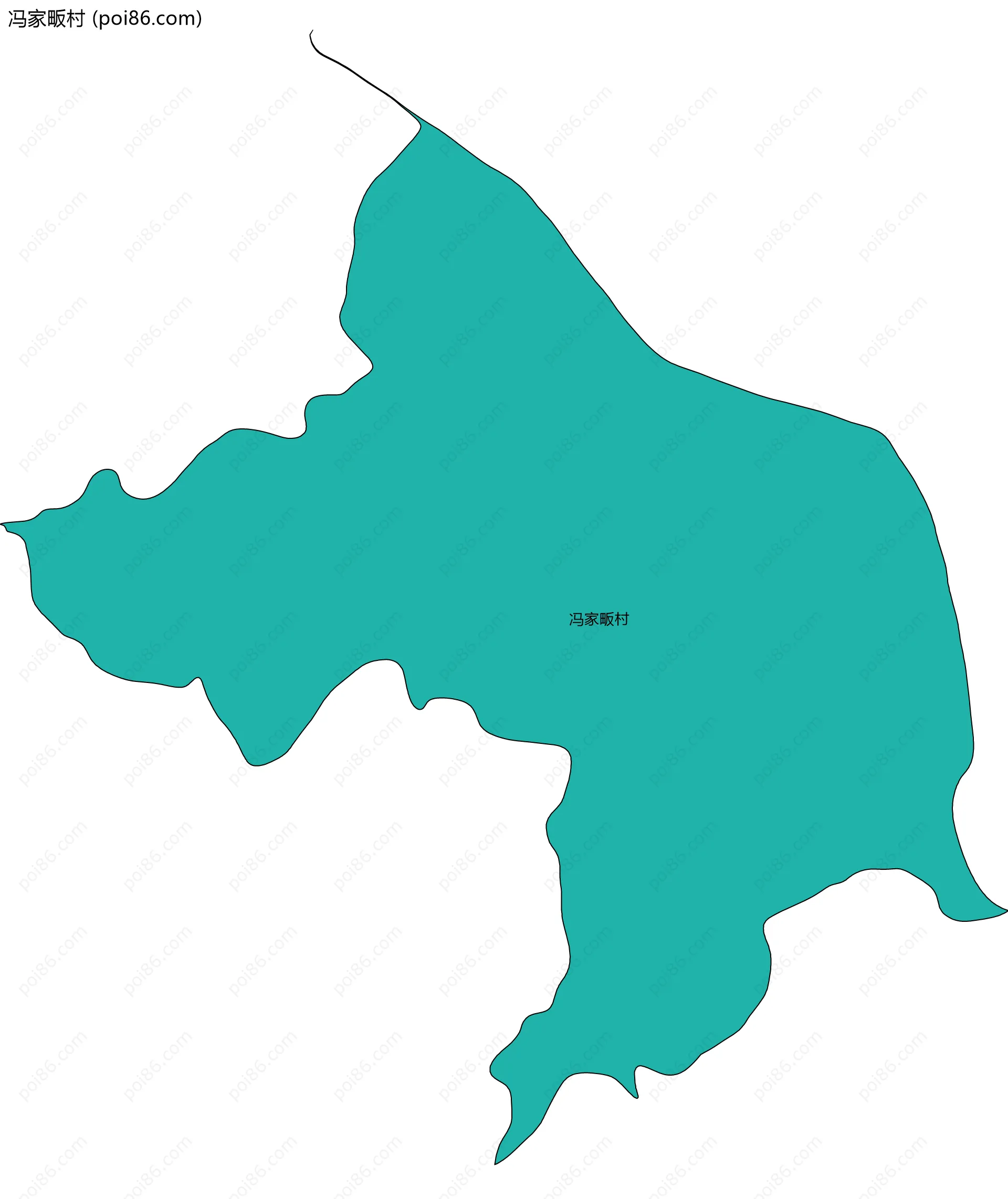 冯家畈村边界地图