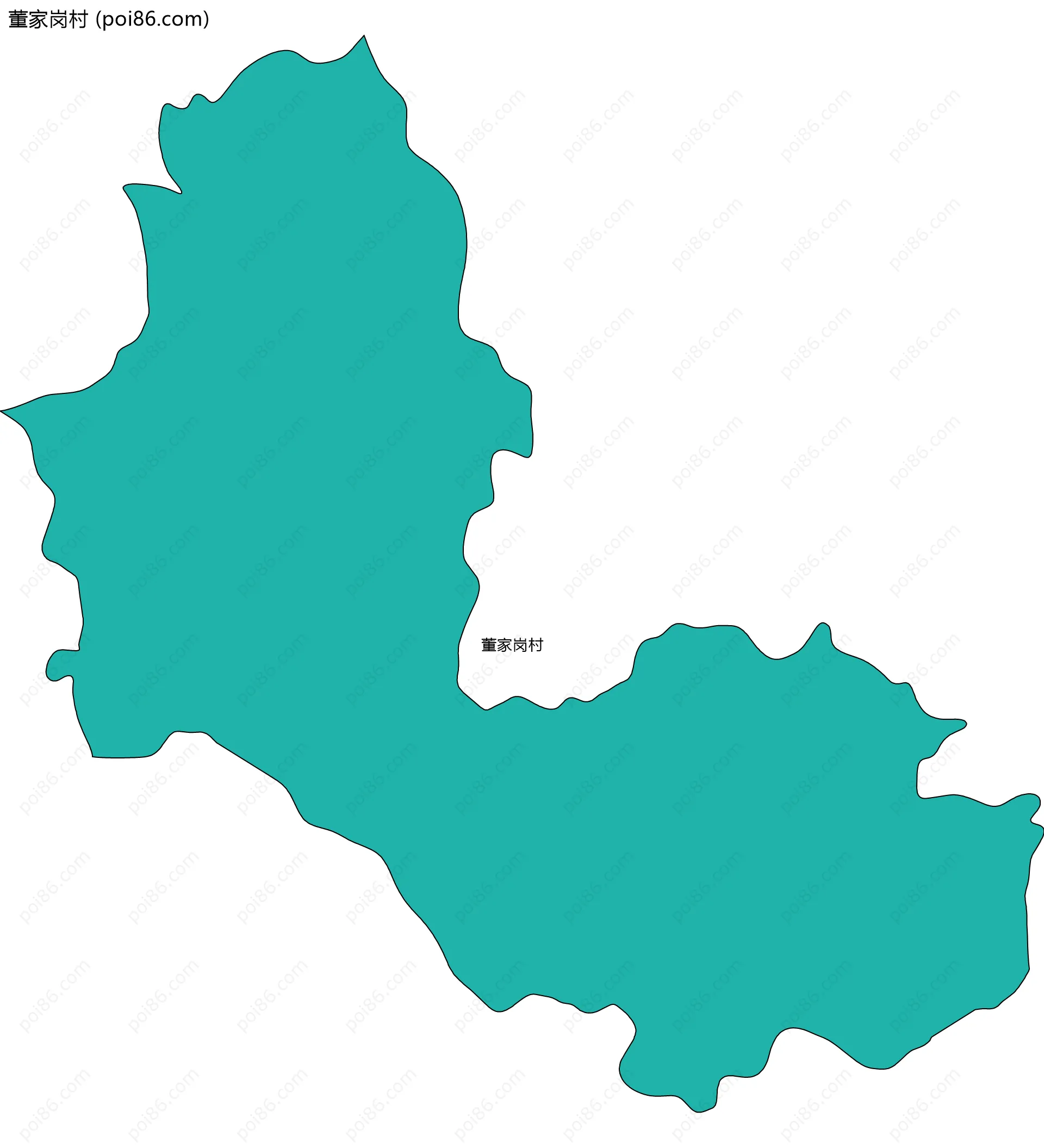 董家岗村边界地图