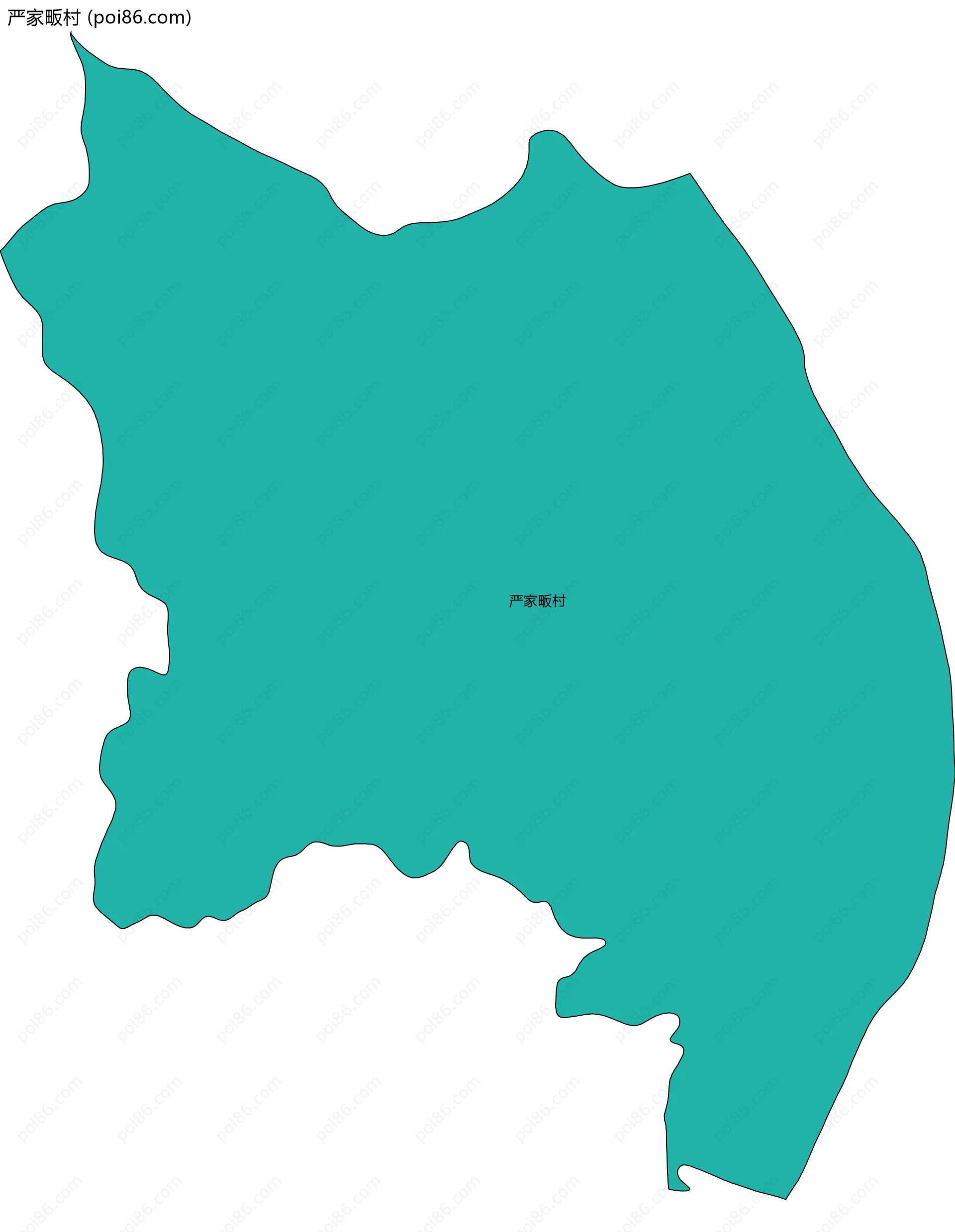 严家畈村边界地图