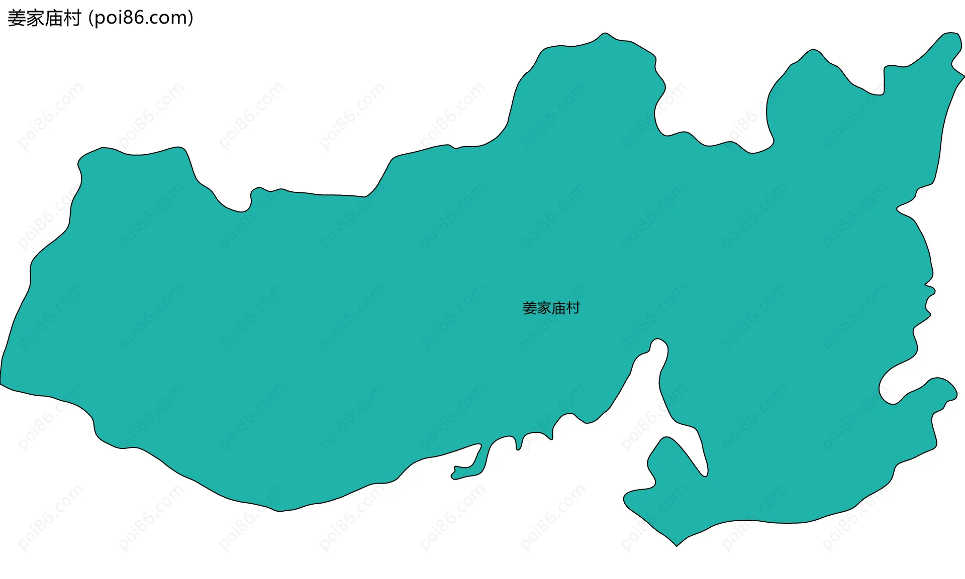 姜家庙村边界地图