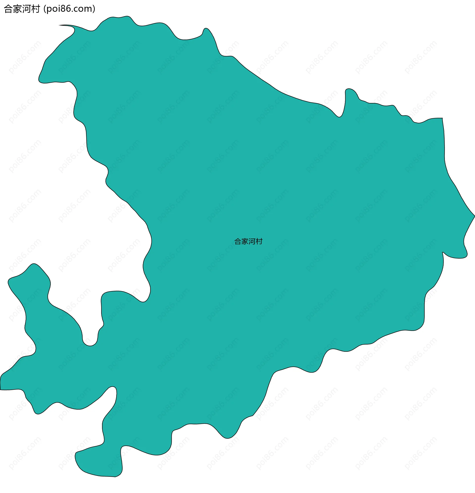 合家河村边界地图