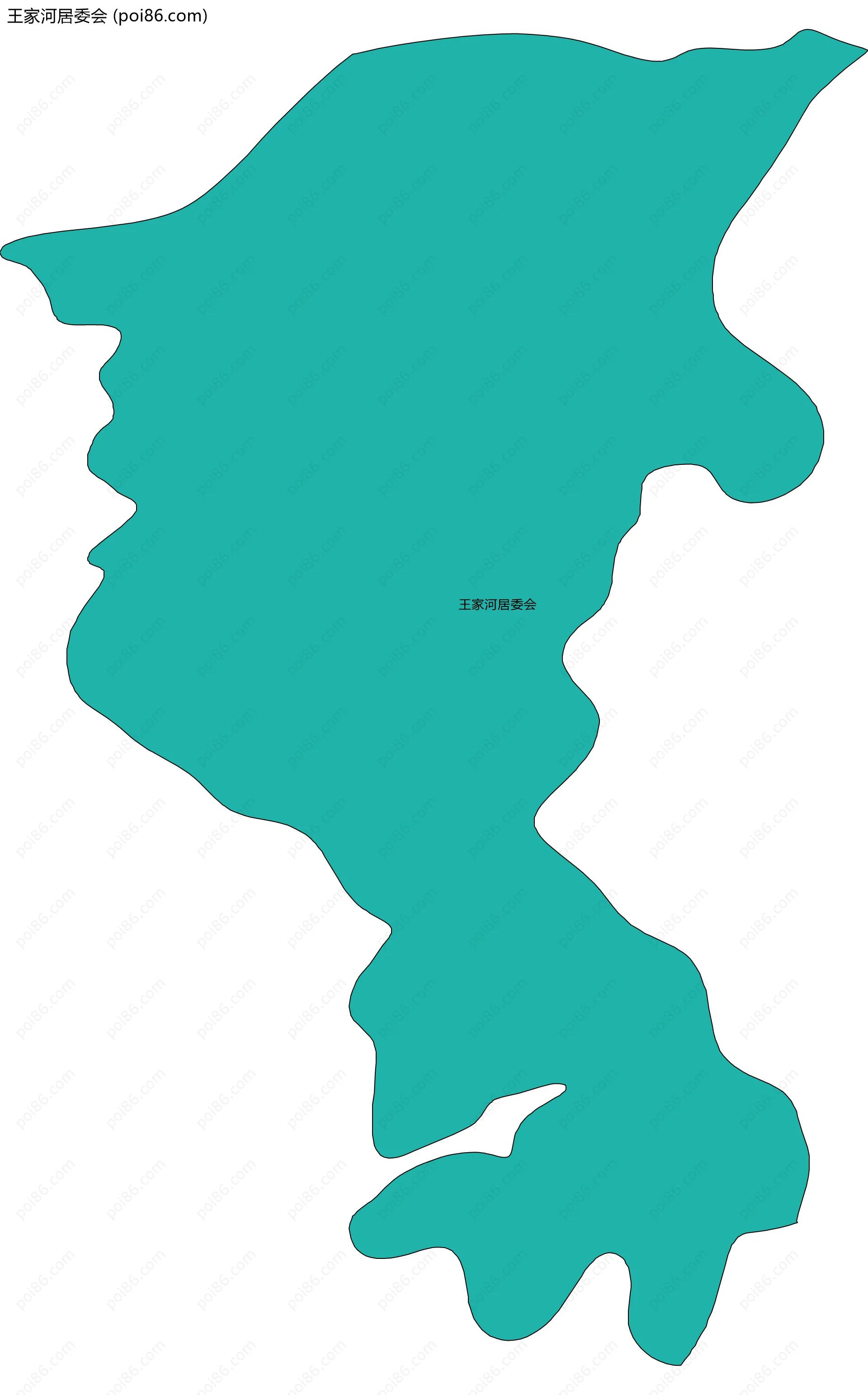 王家河居委会边界地图