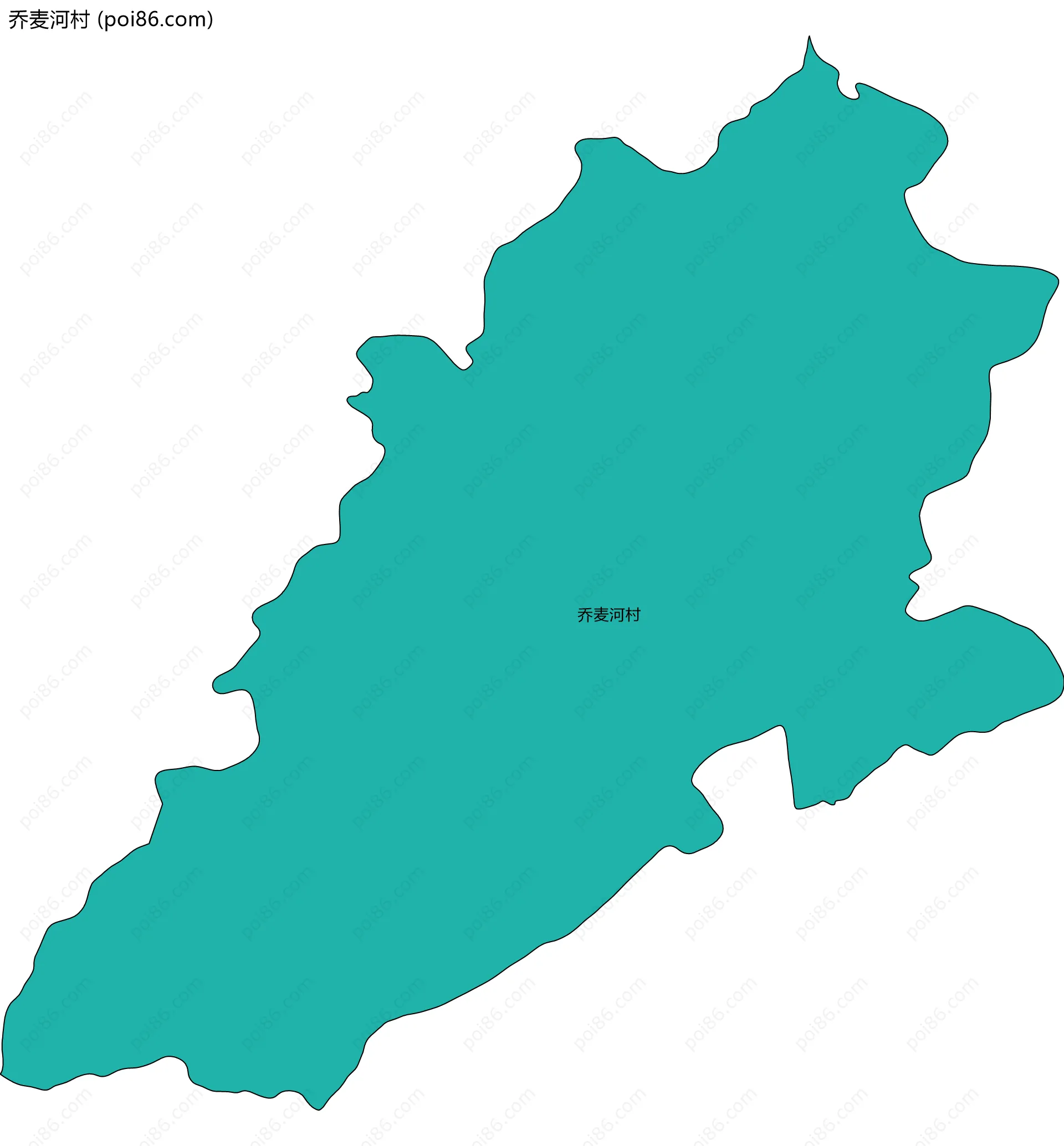 乔麦河村边界地图