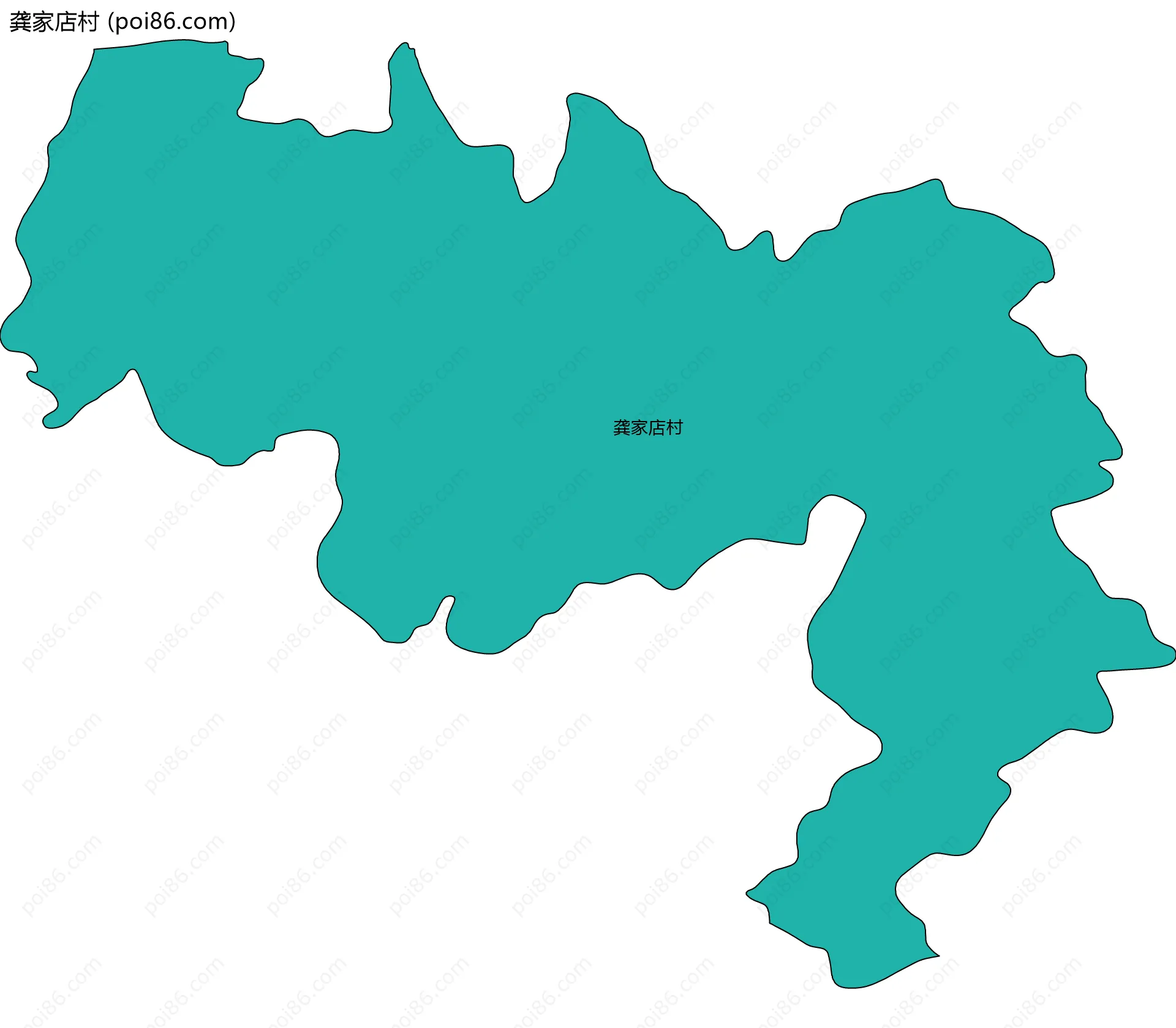 龚家店村边界地图