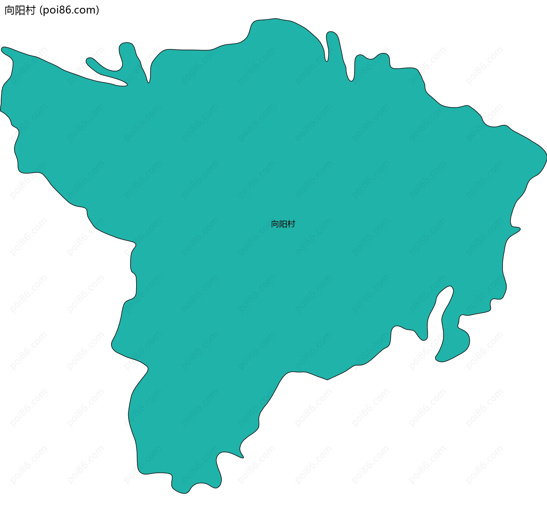 向阳村边界地图