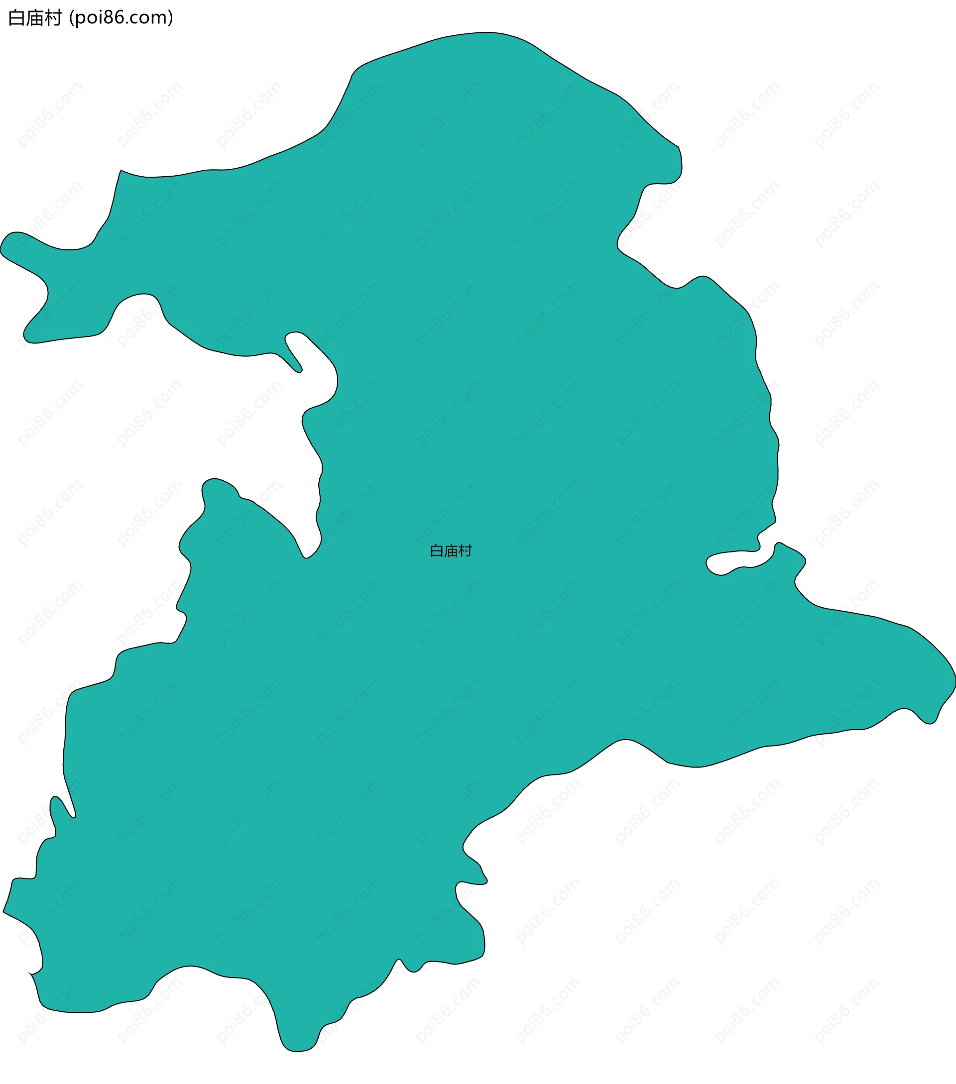 白庙村边界地图