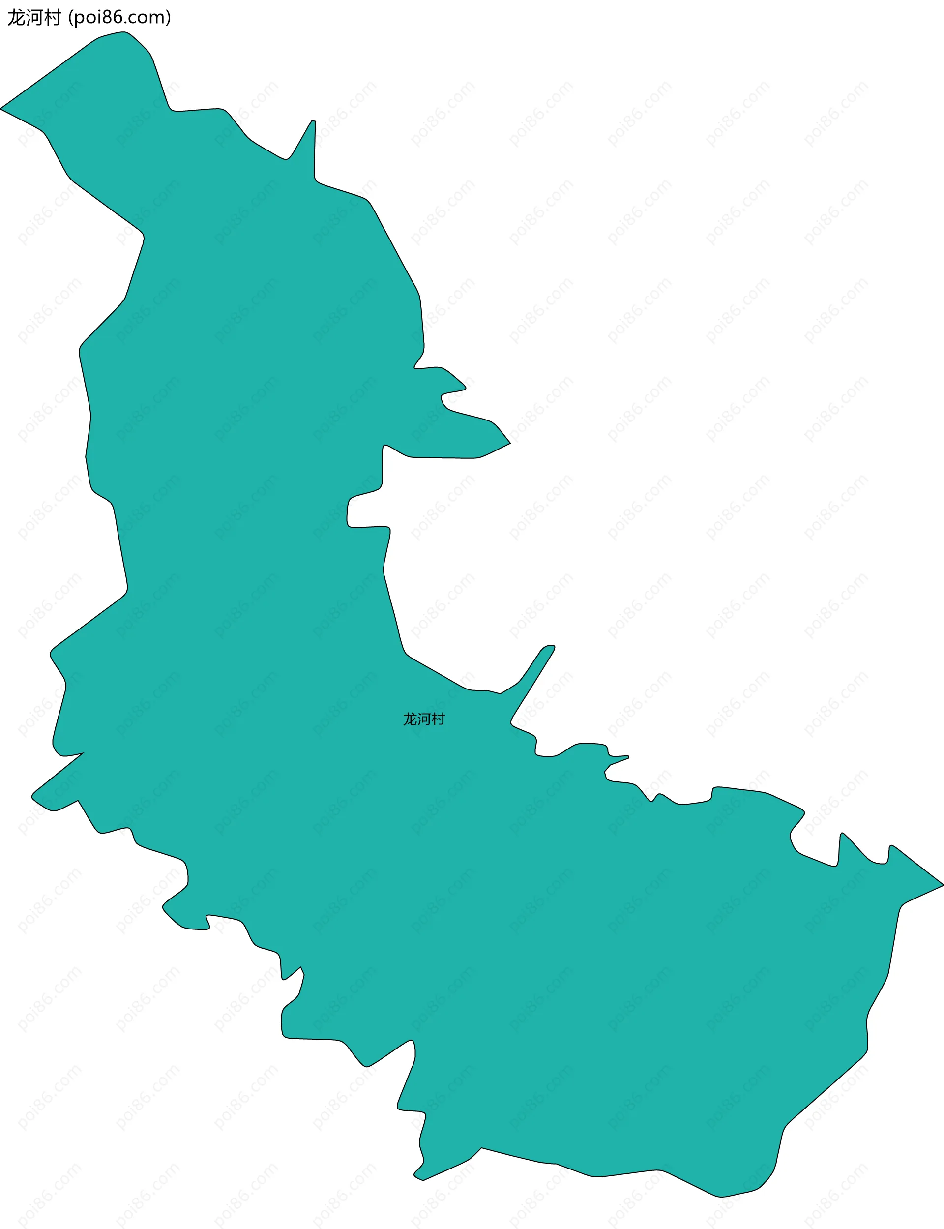 龙河村边界地图