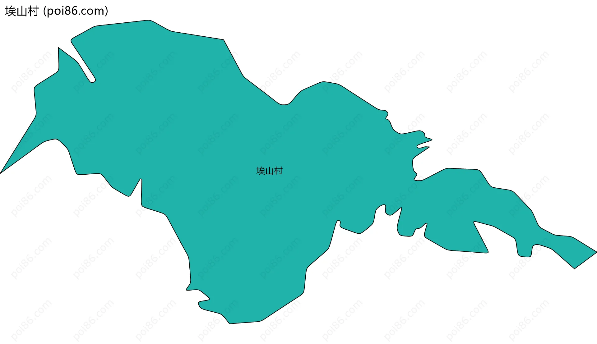 埃山村边界地图