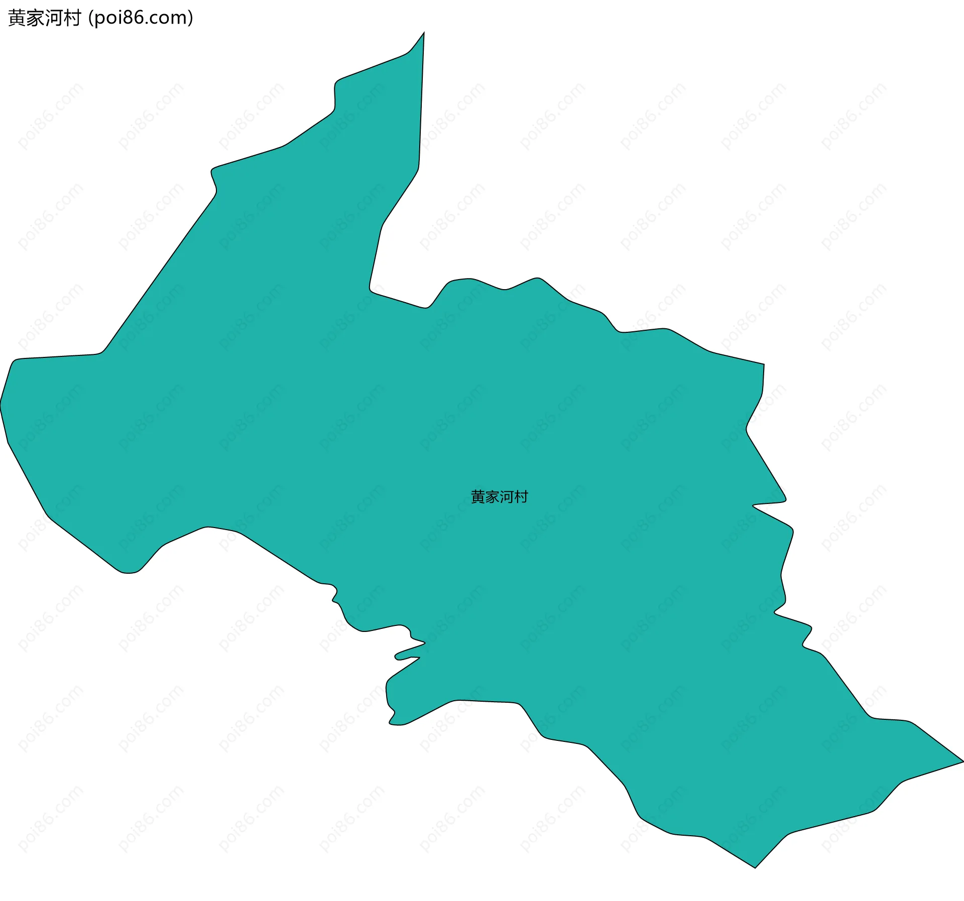 黄家河村边界地图