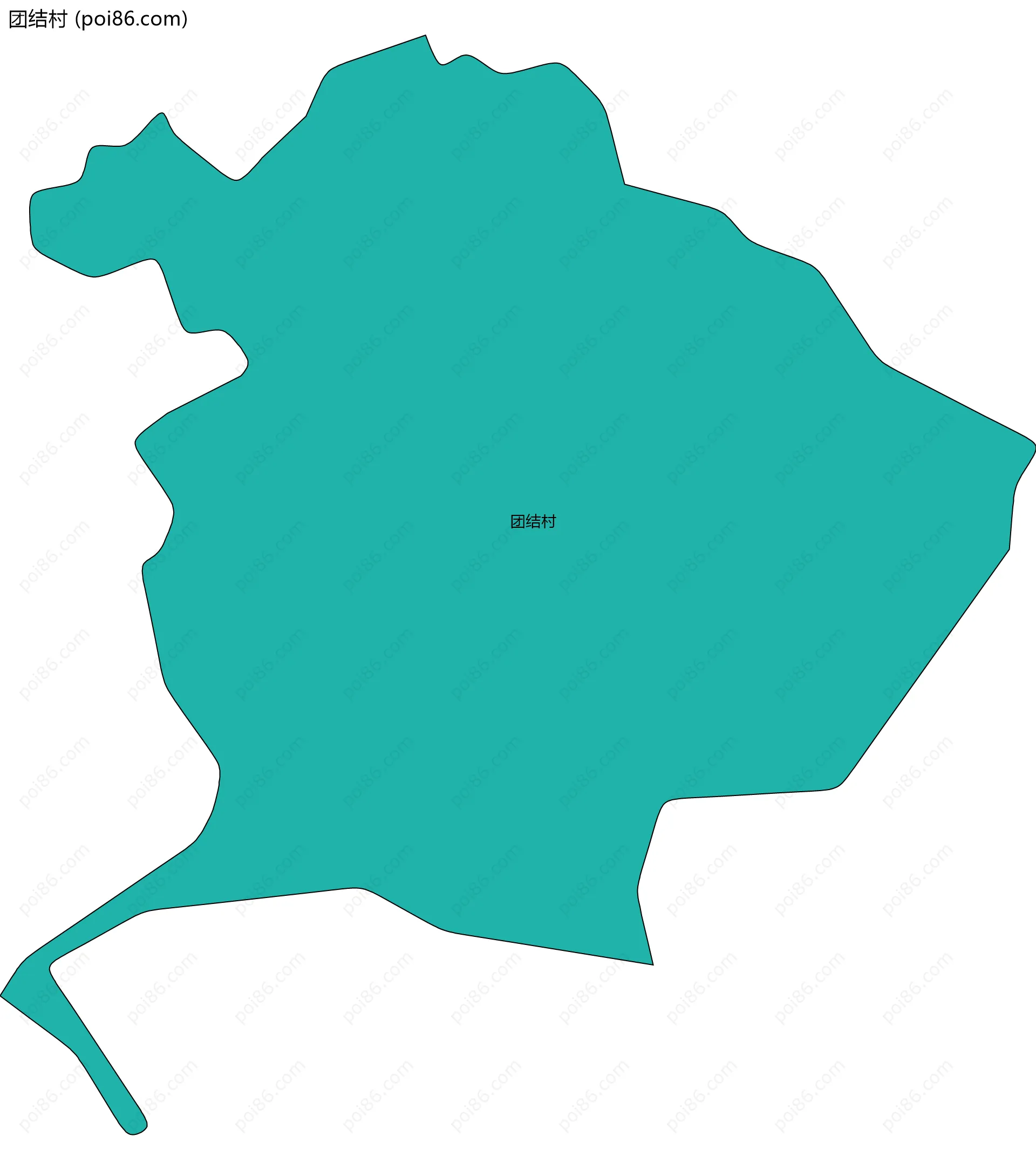 团结村边界地图