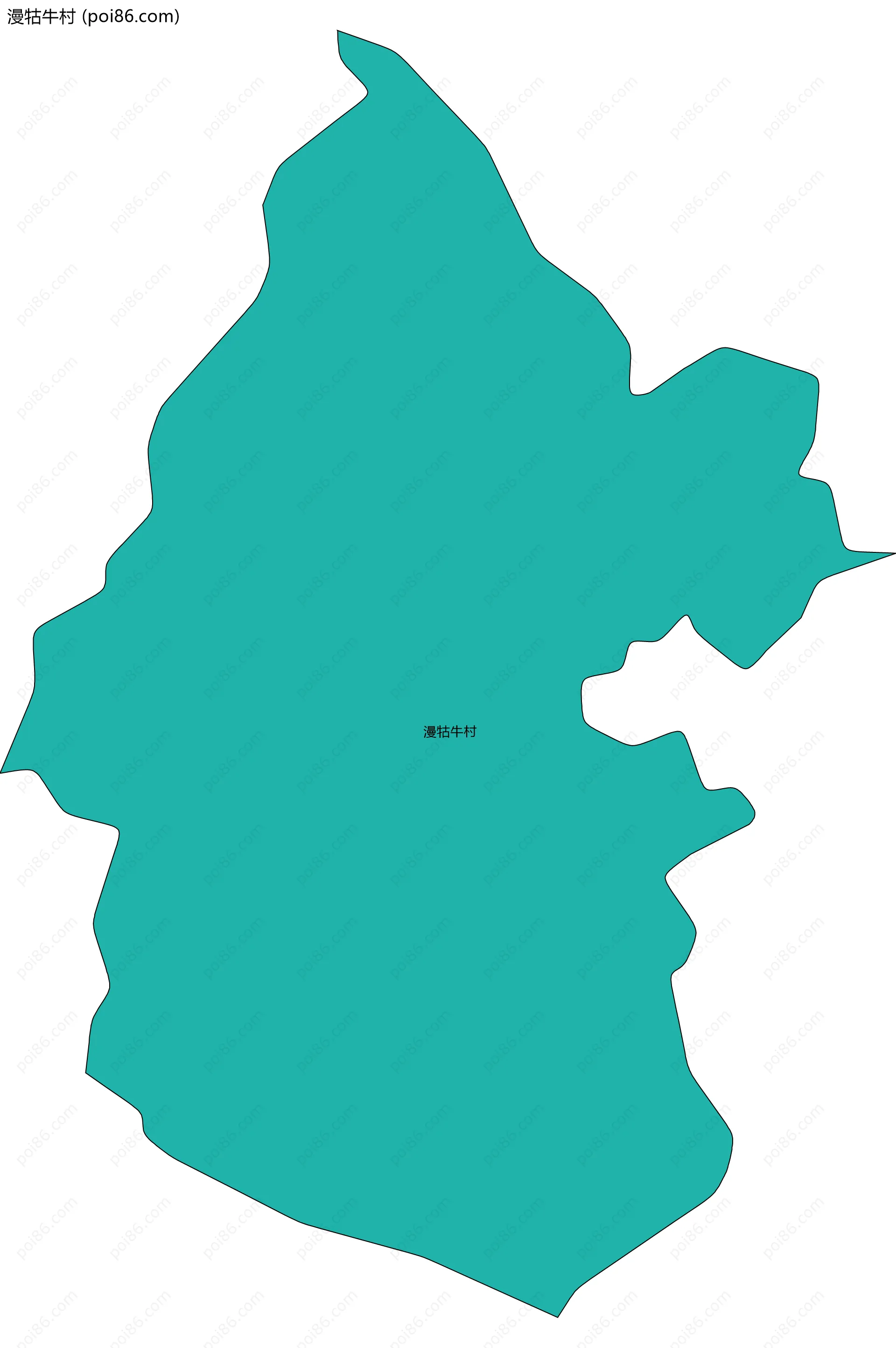 漫牯牛村边界地图