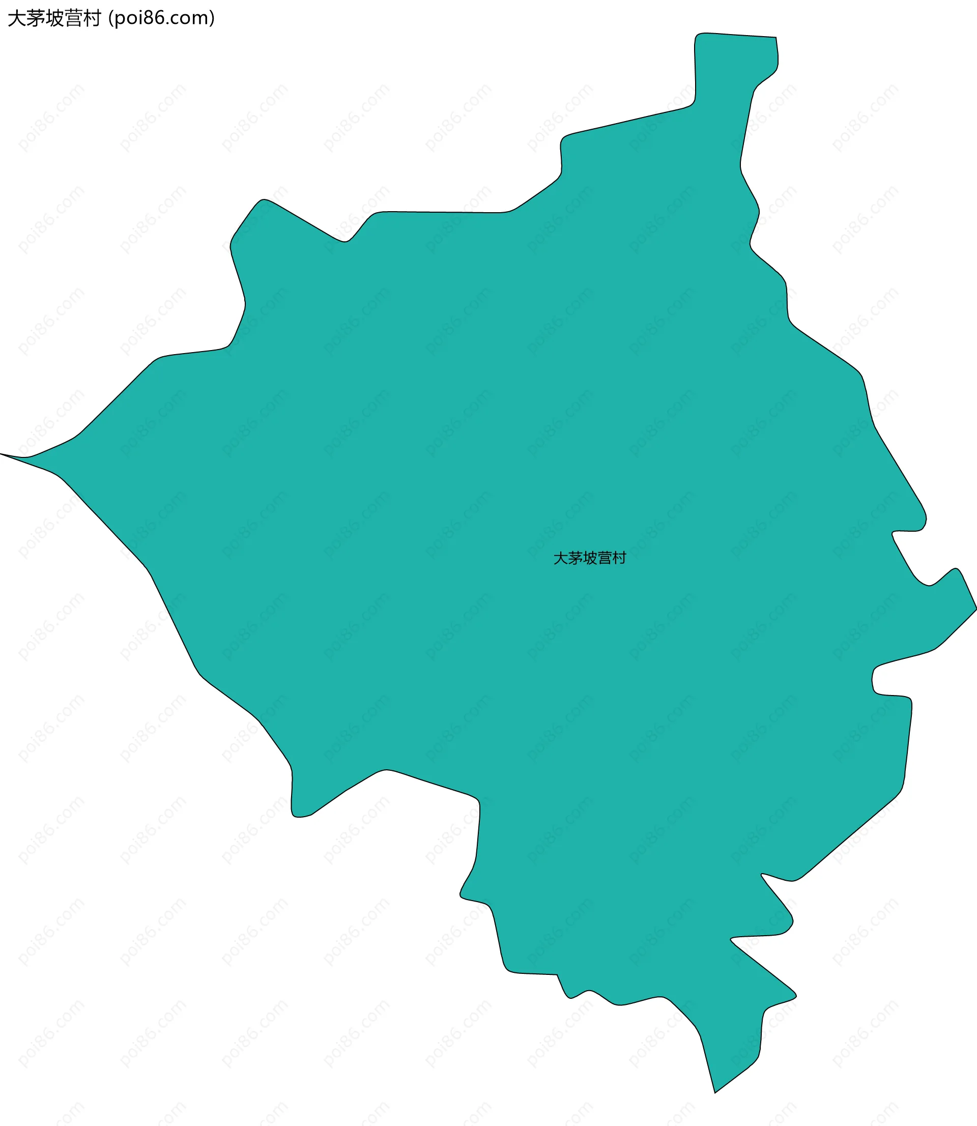 大茅坡营村边界地图