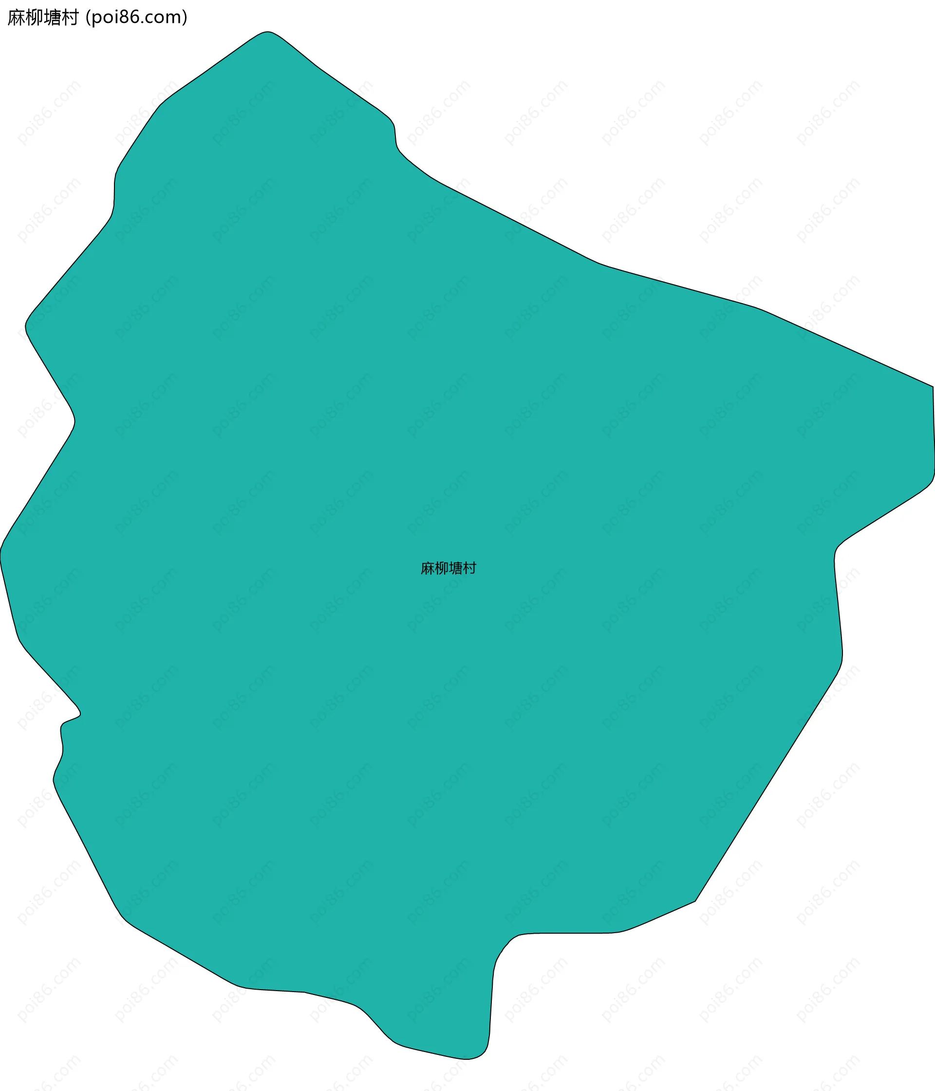 麻柳塘村边界地图