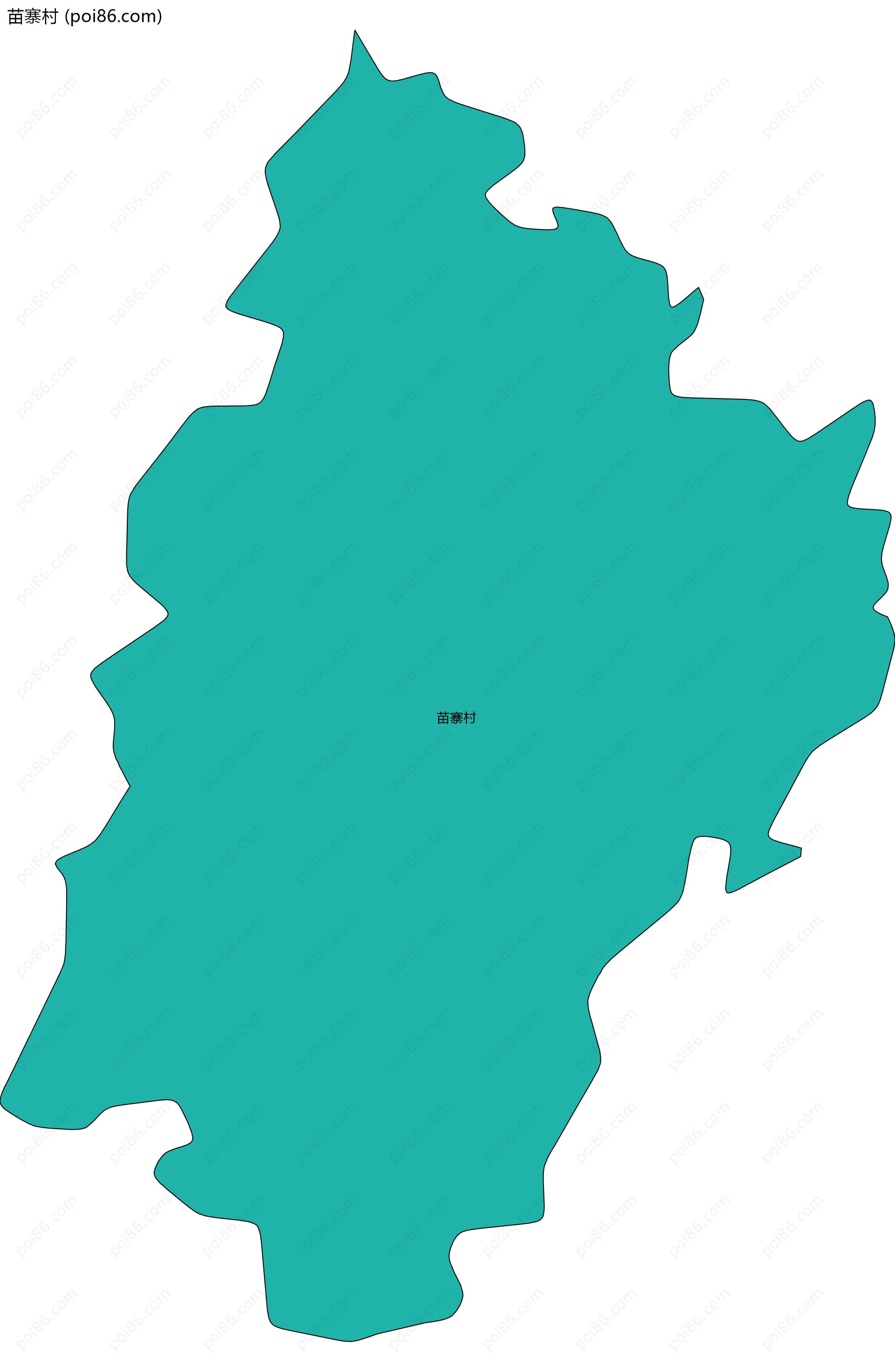 苗寨村边界地图