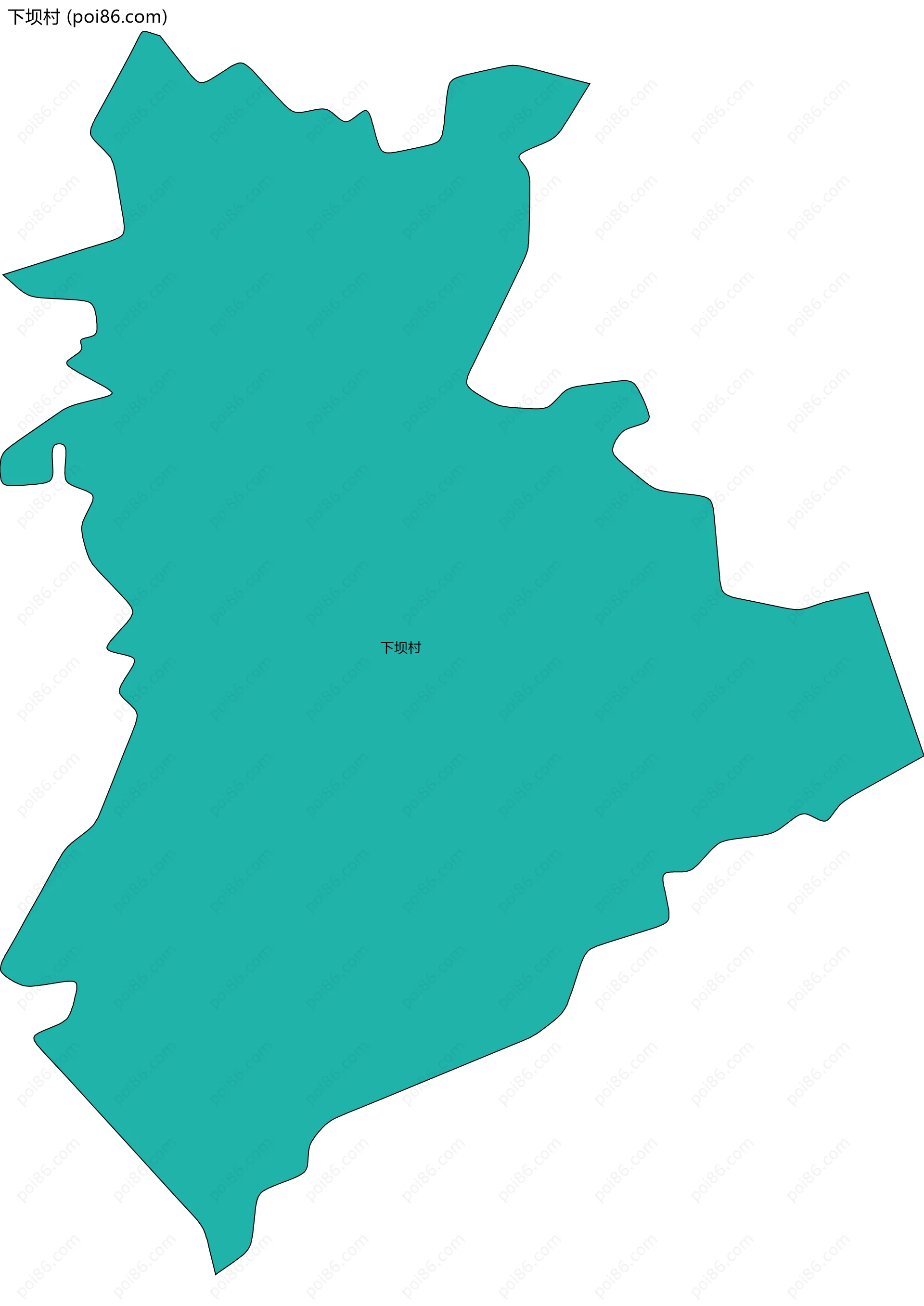 下坝村边界地图