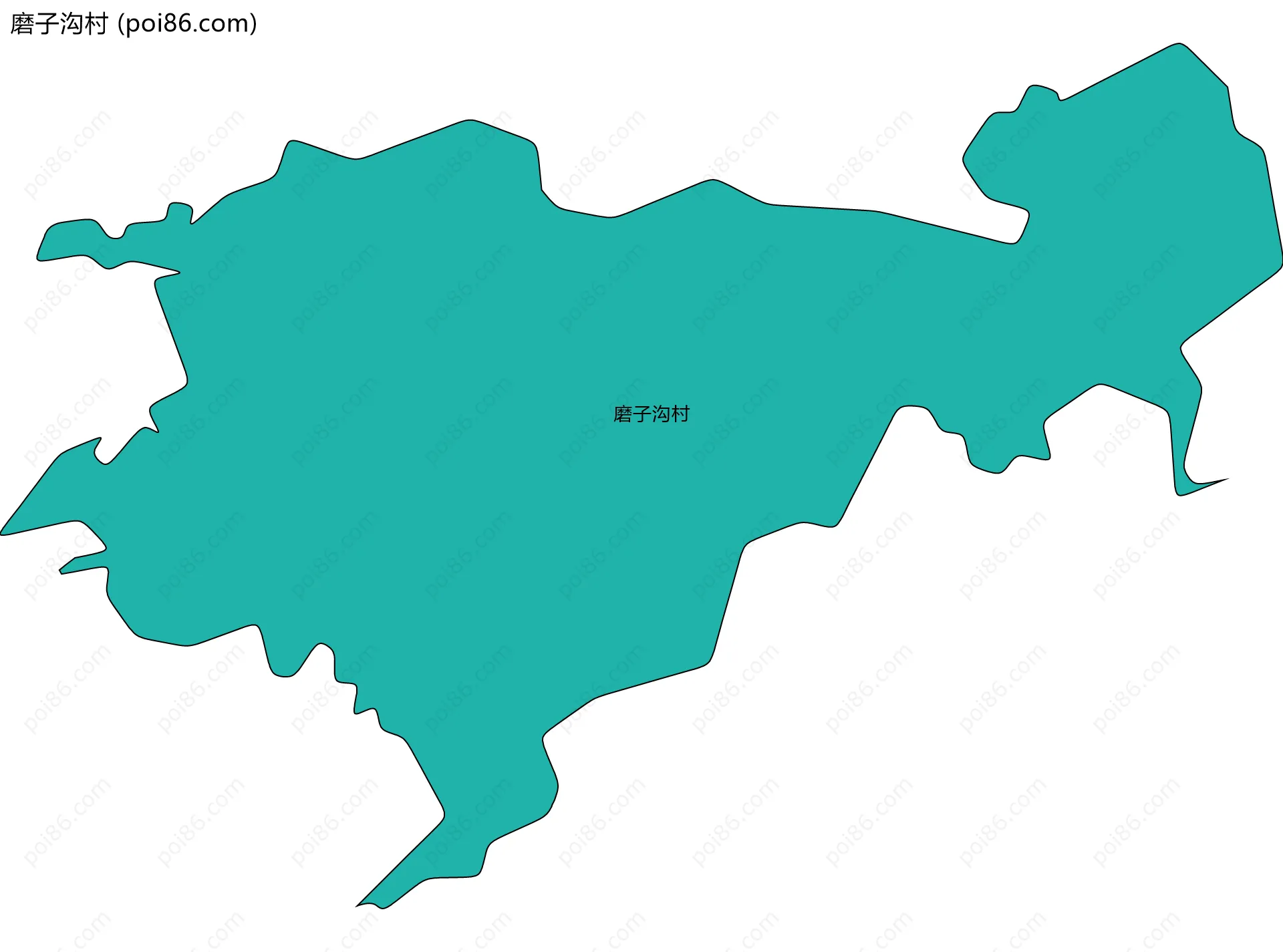 磨子沟村边界地图