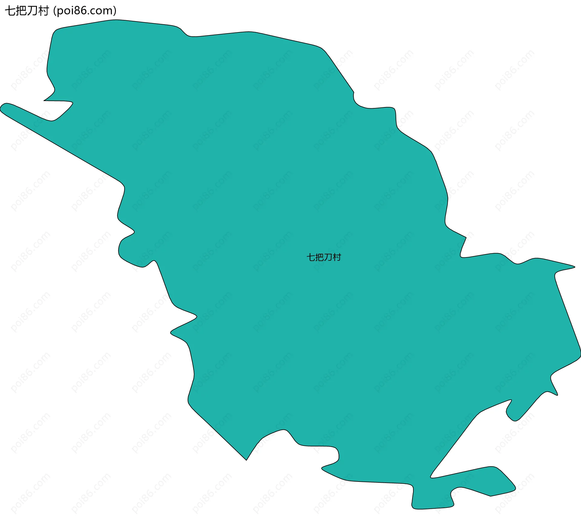 七把刀村边界地图