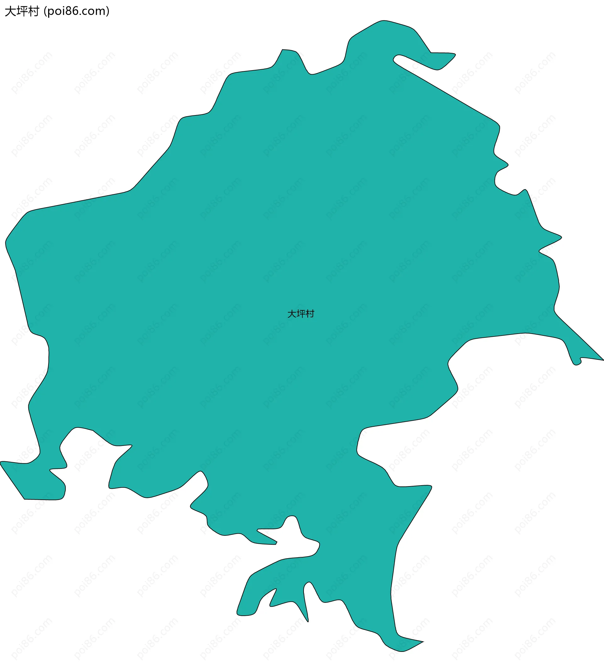 大坪村边界地图