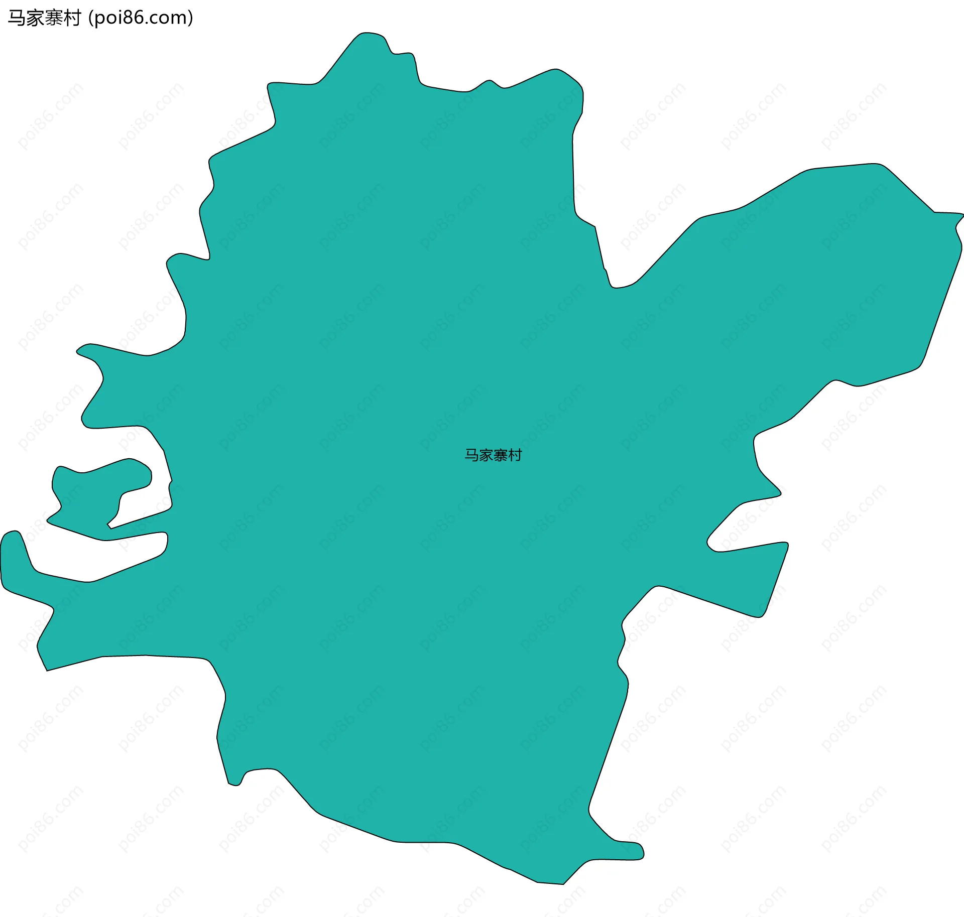 马家寨村边界地图