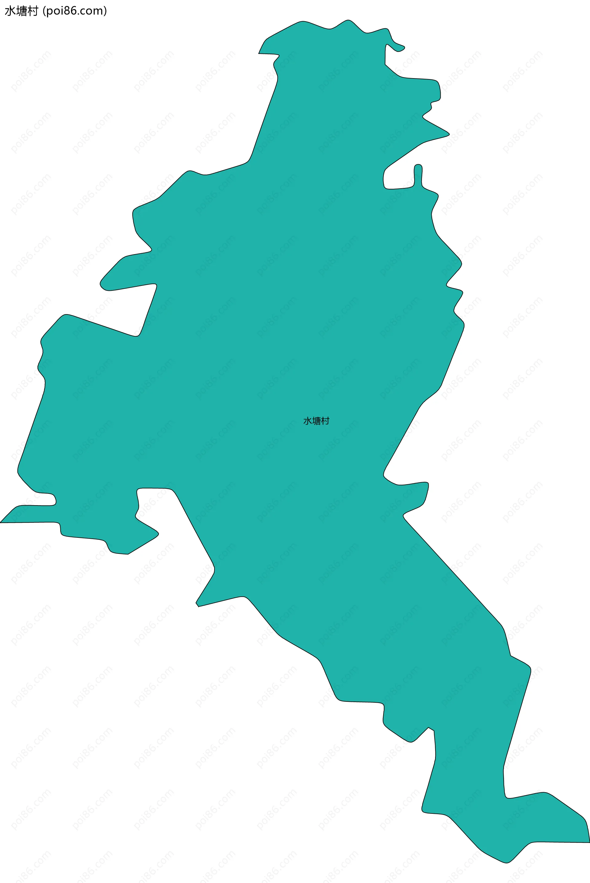 水塘村边界地图