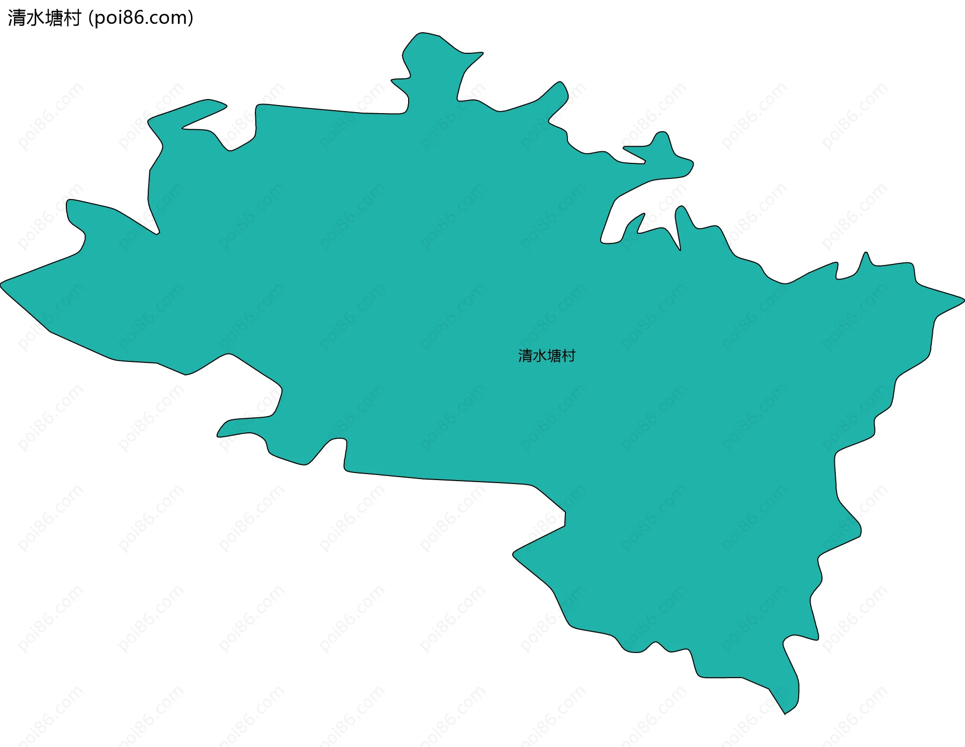 清水塘村边界地图