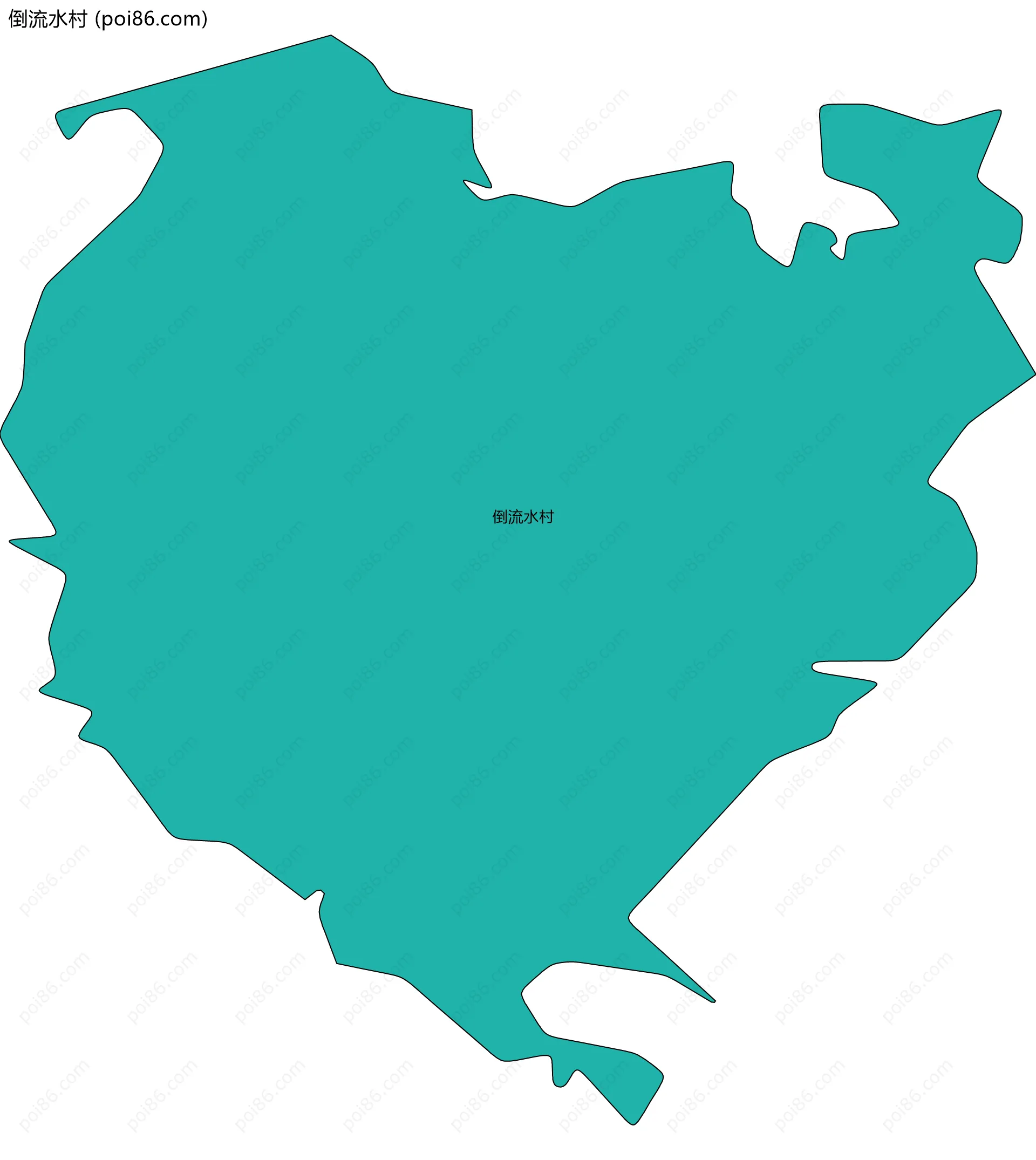 倒流水村边界地图