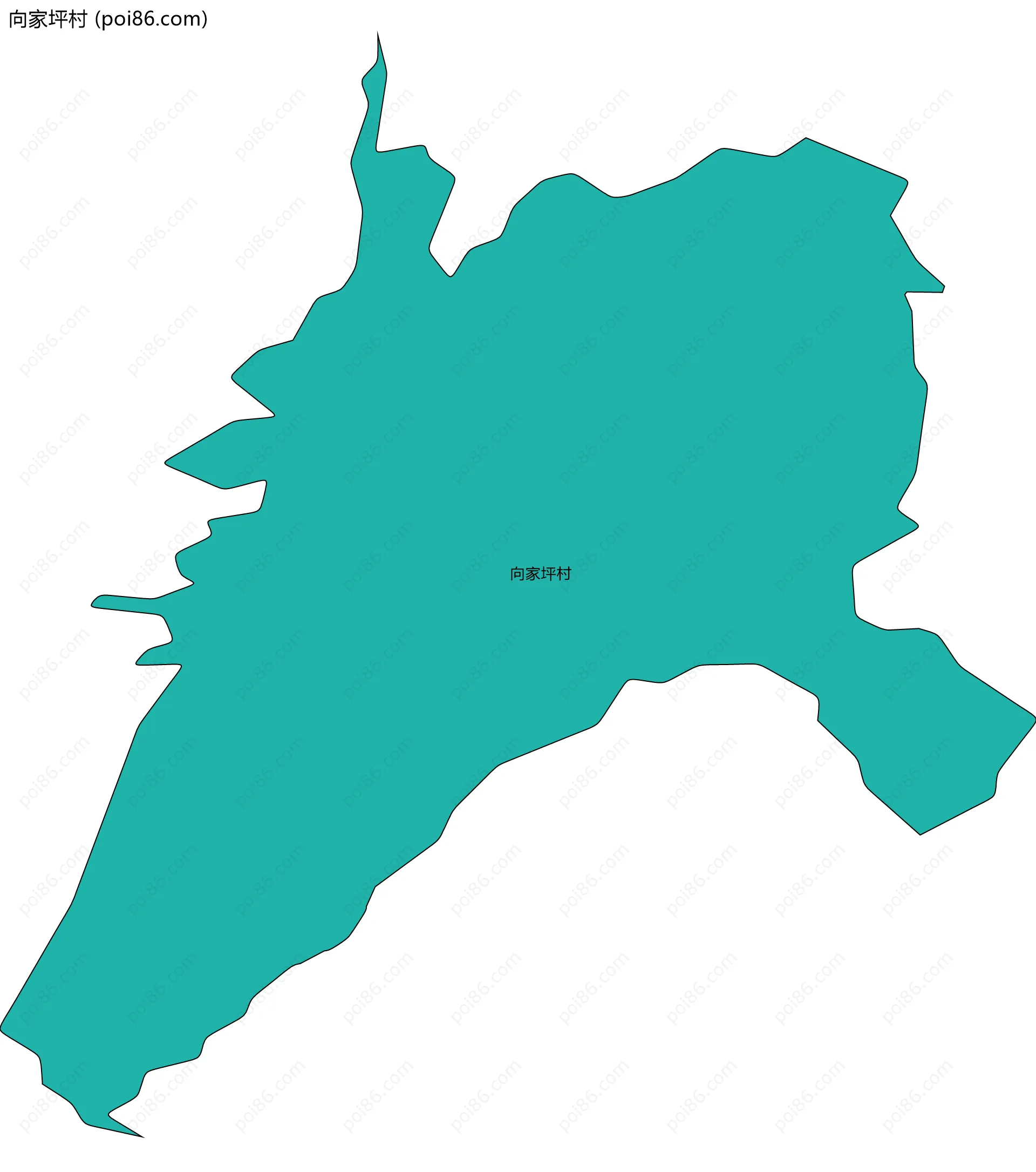 向家坪村边界地图