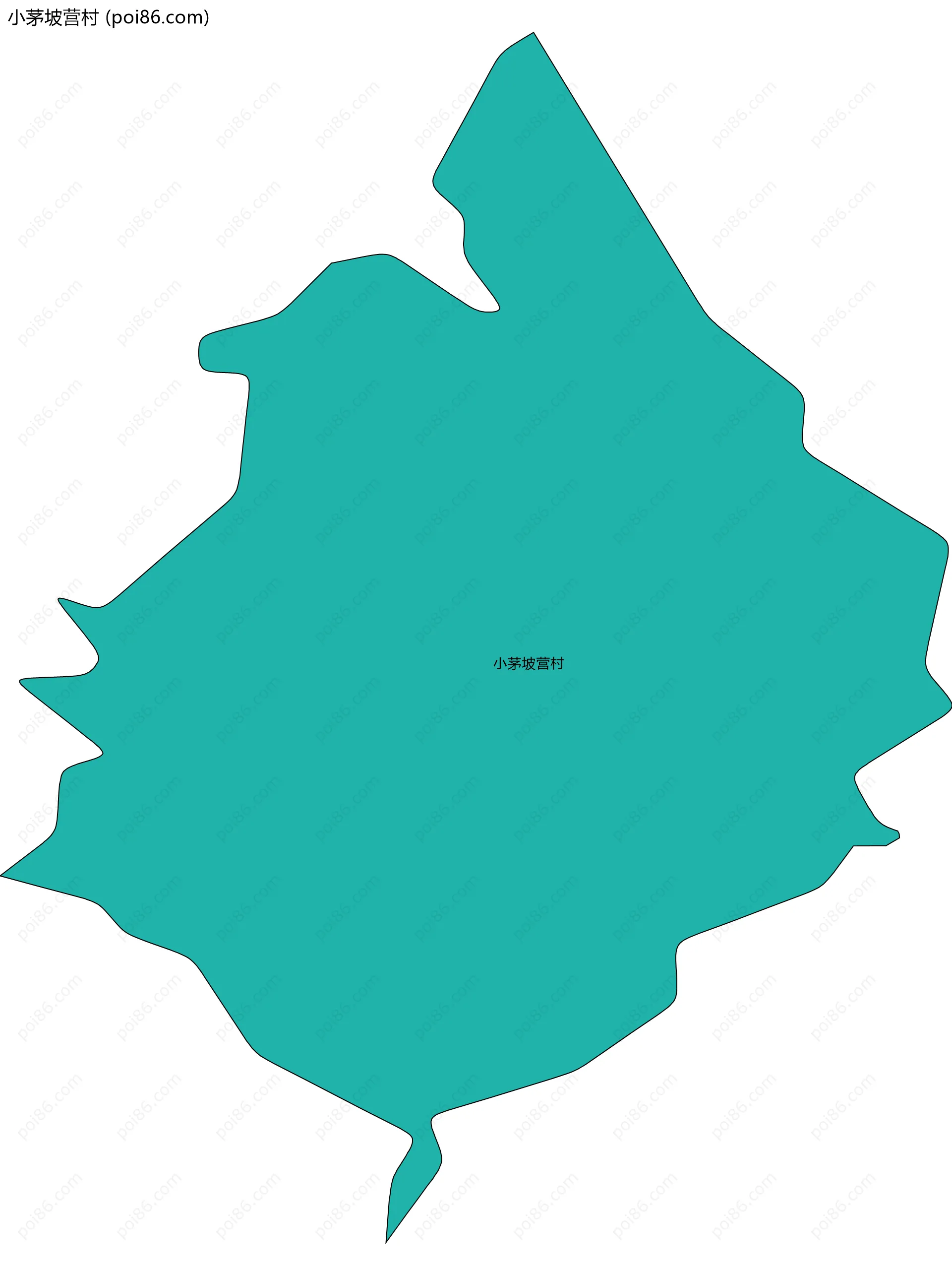 小茅坡营村边界地图