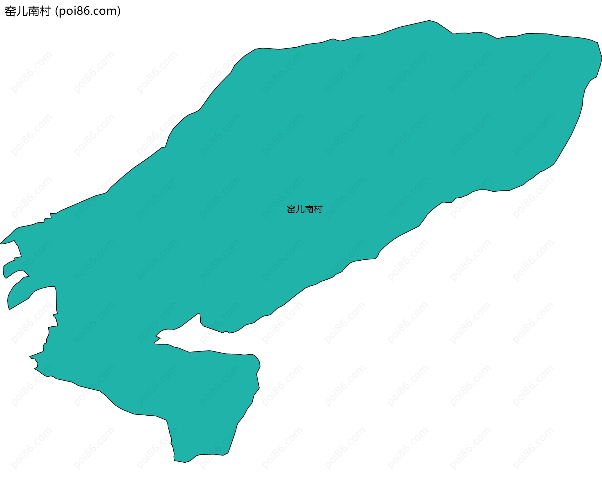 窑儿南村边界地图