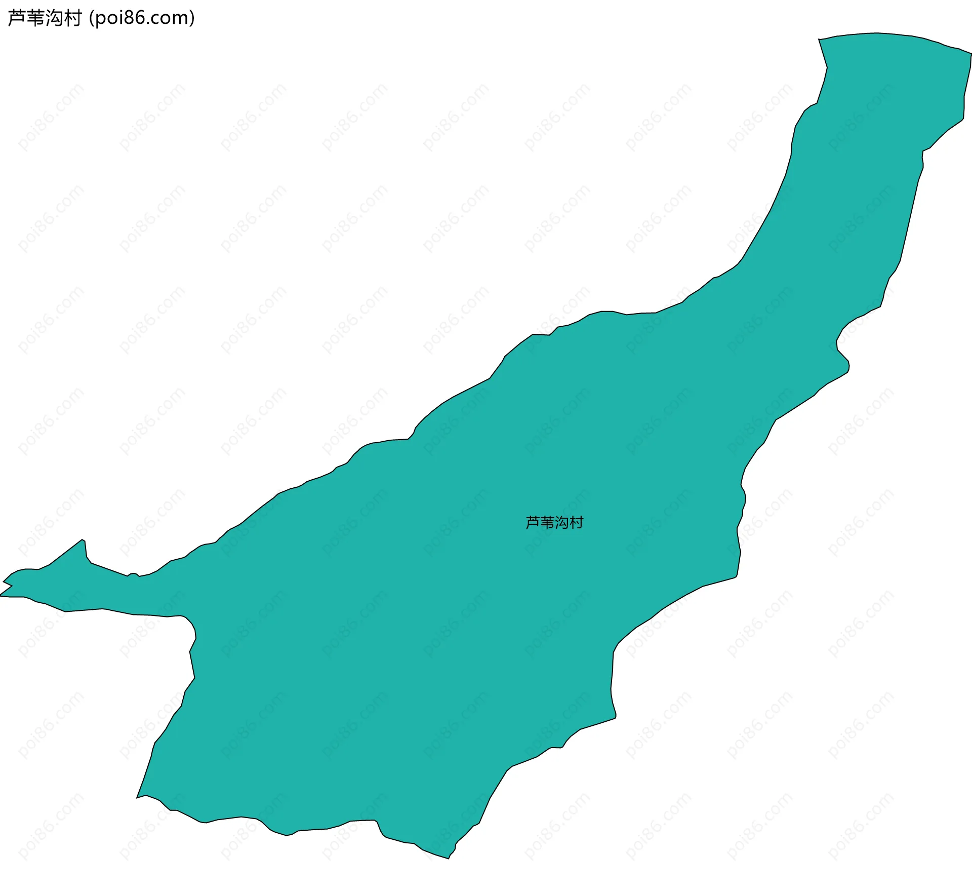 芦苇沟村边界地图