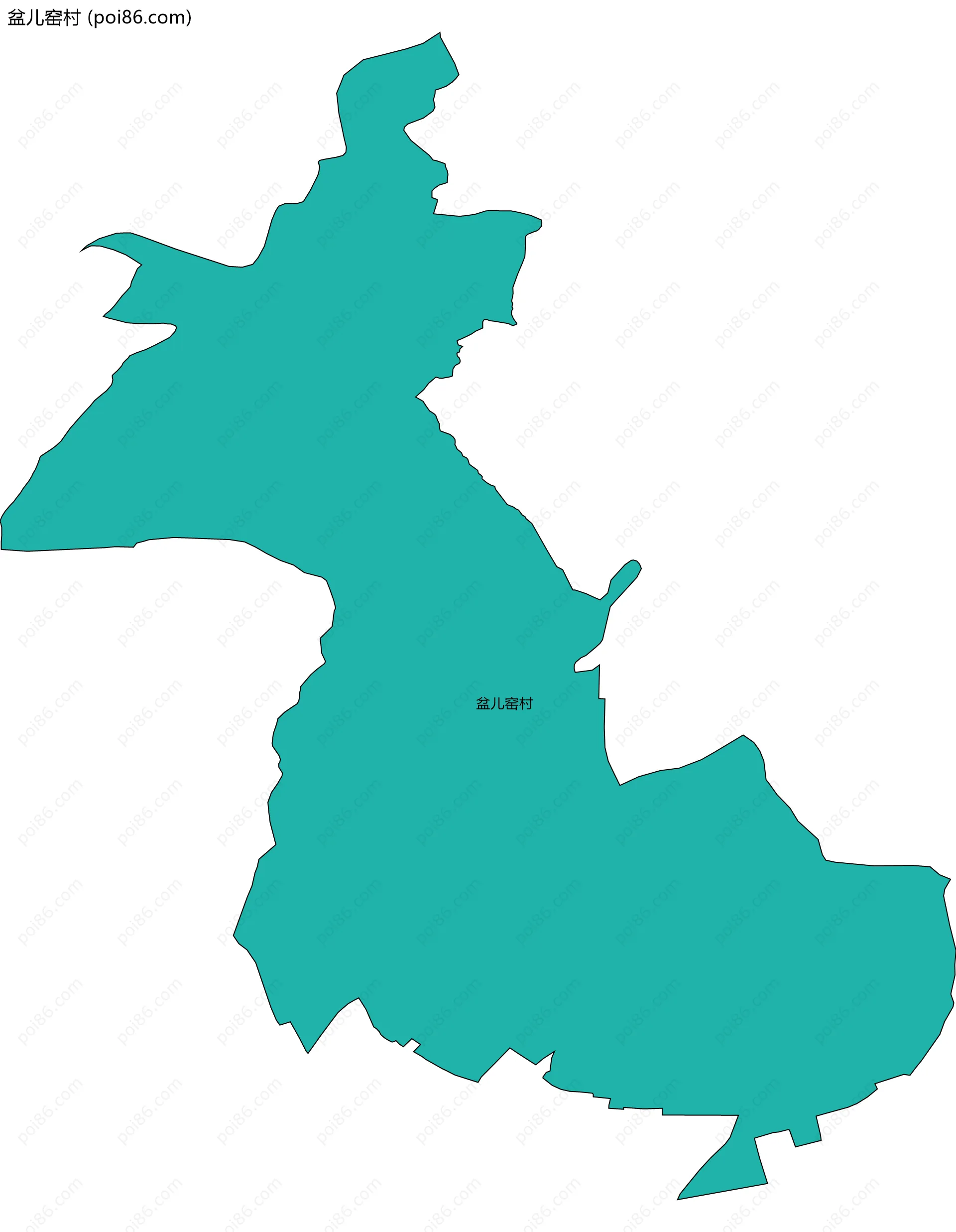 盆儿窑村边界地图