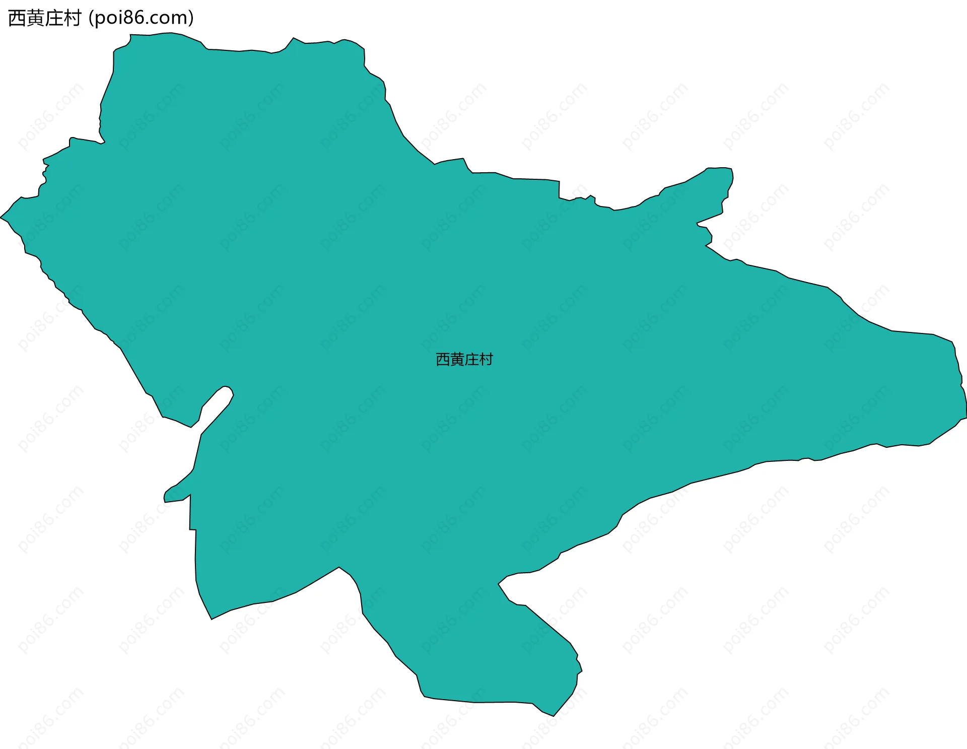 西黄庄村边界地图