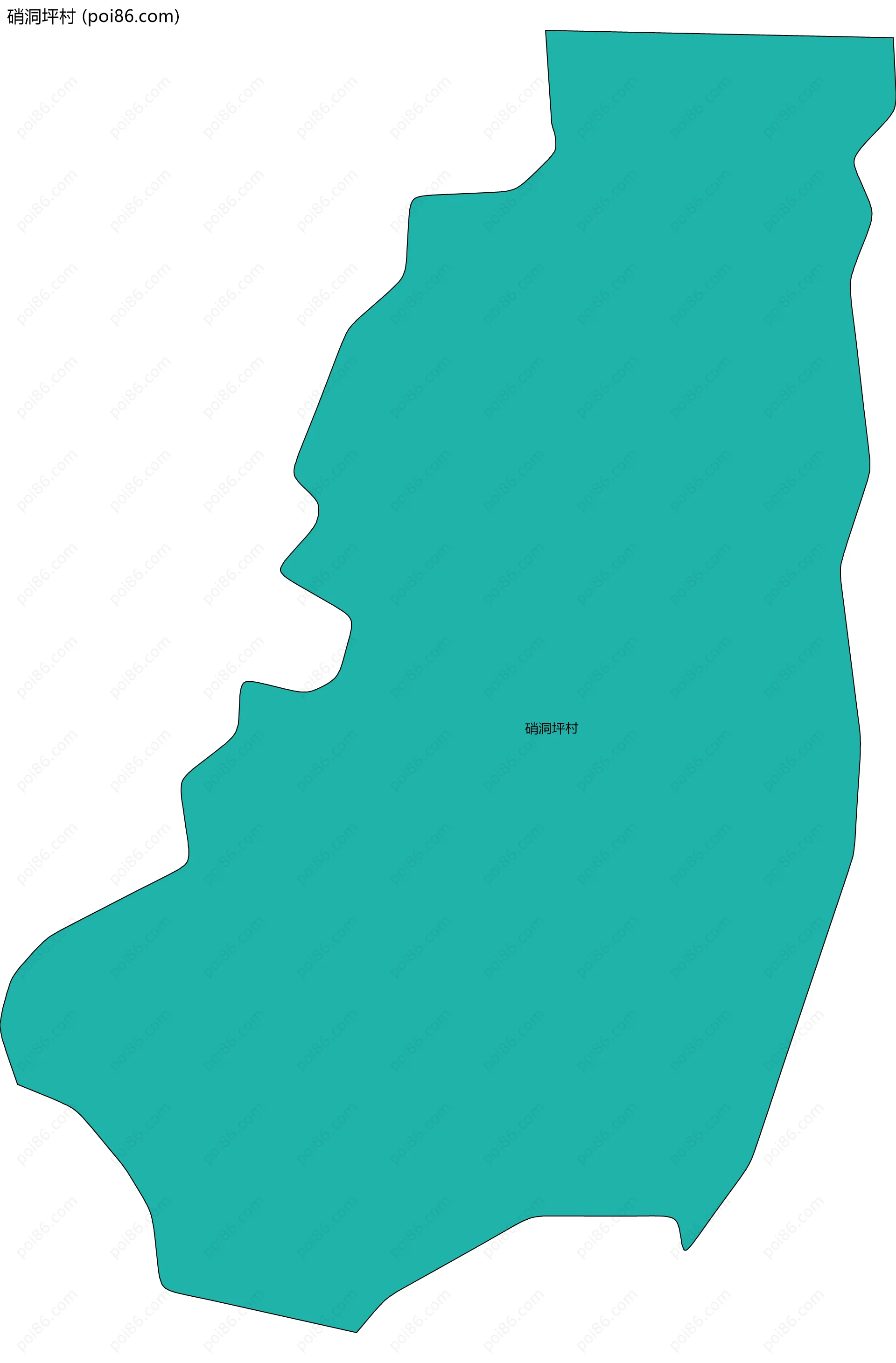 硝洞坪村边界地图