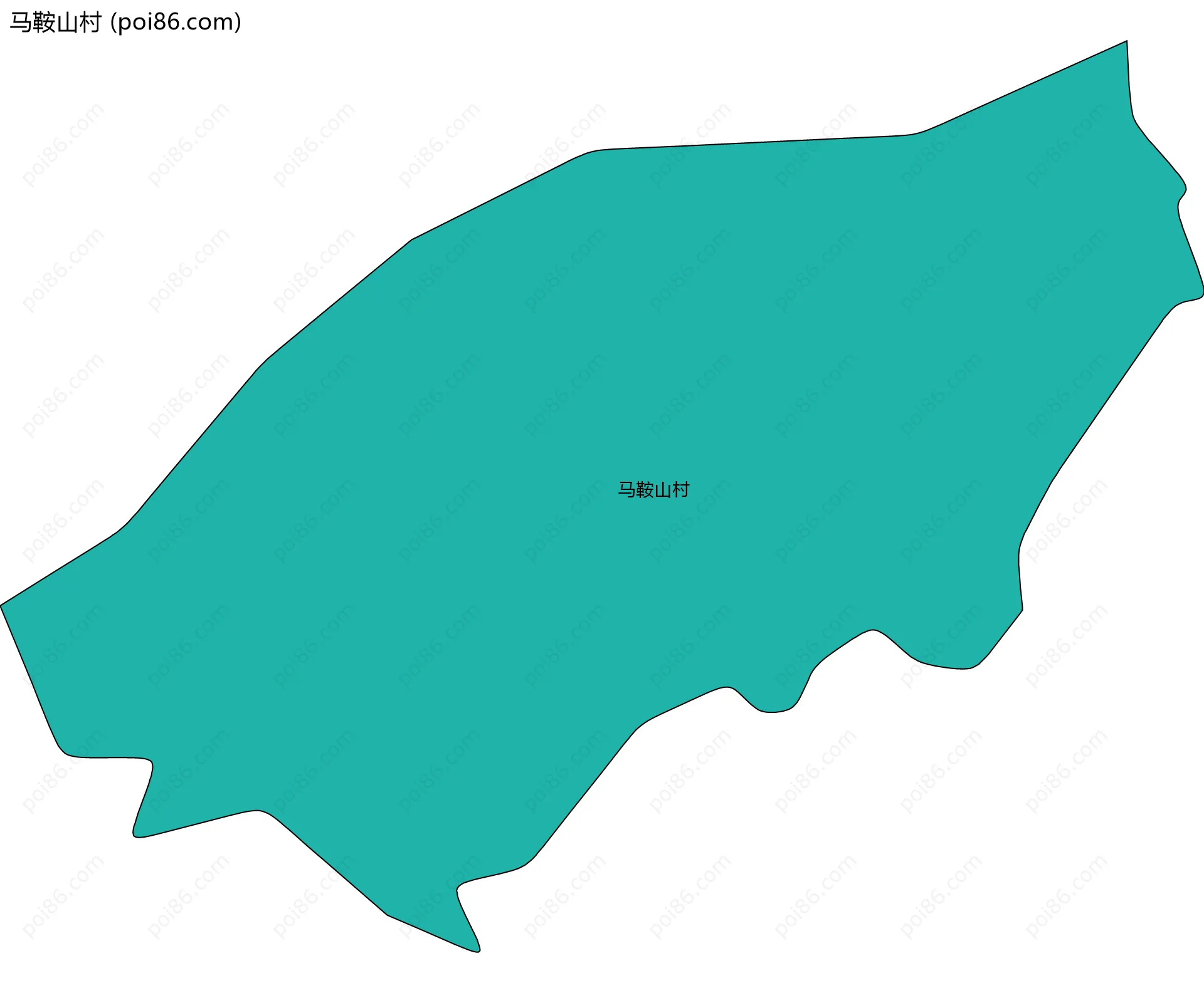 马鞍山村边界地图