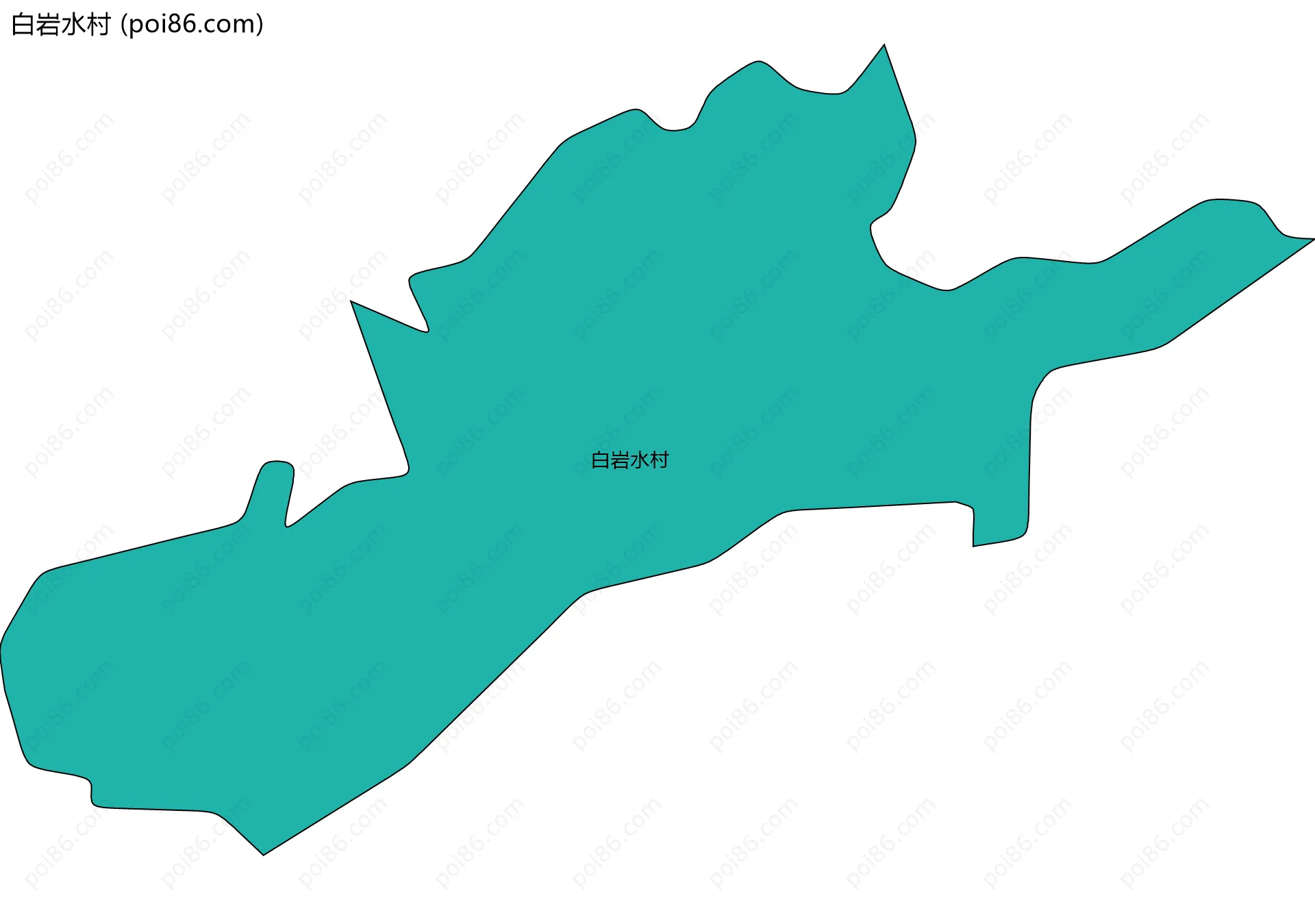 白岩水村边界地图