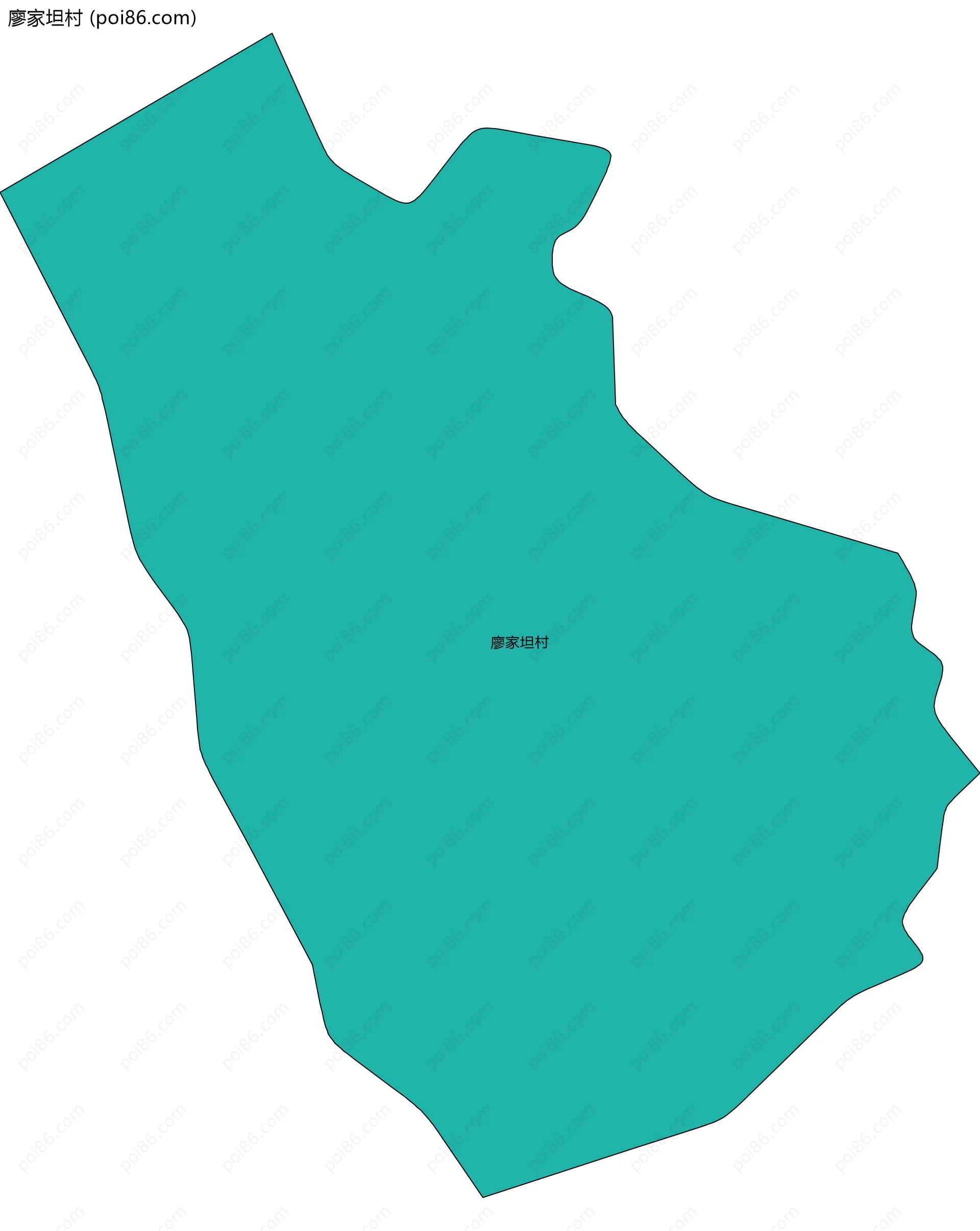 廖家坦村边界地图