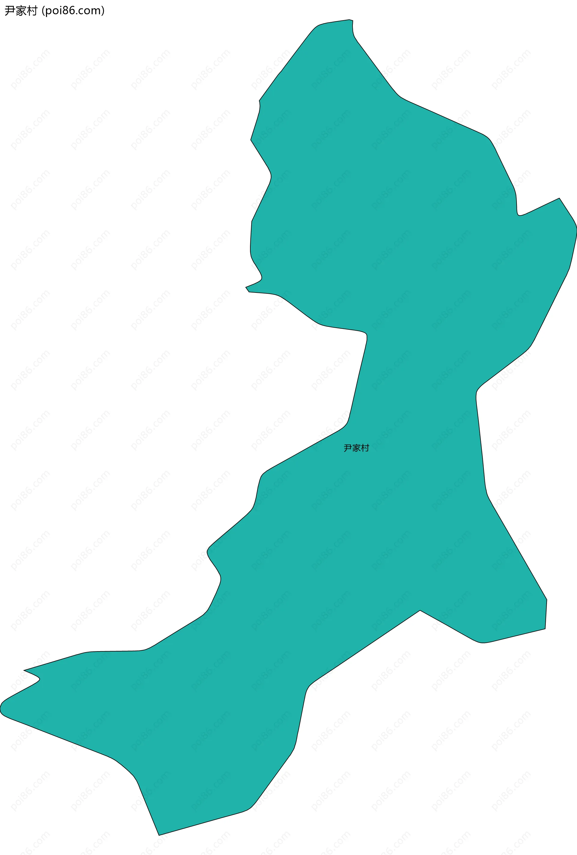 尹家村边界地图