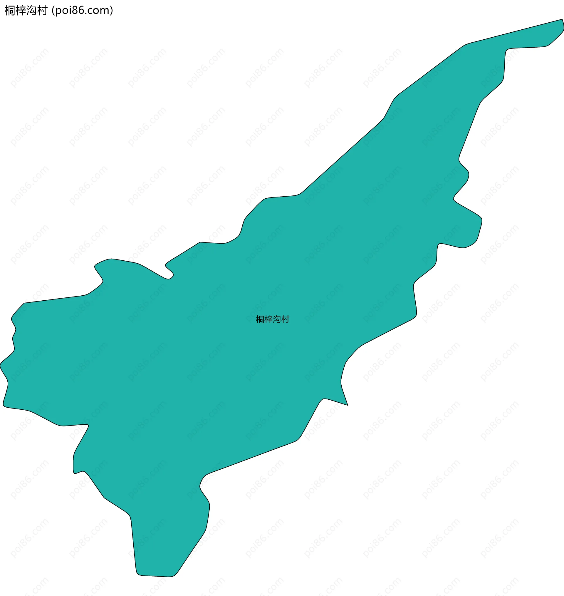 桐梓沟村边界地图