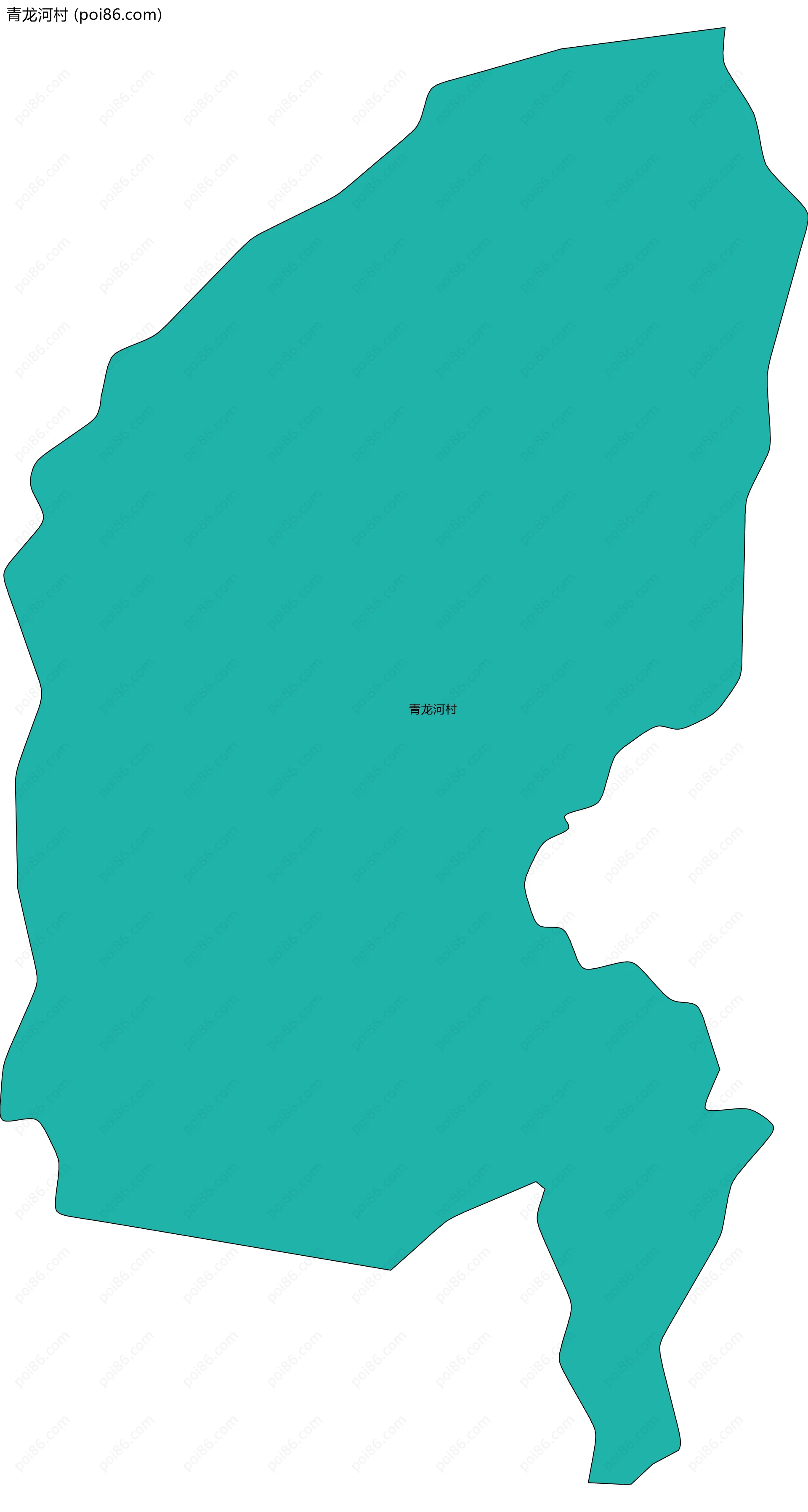 青龙河村边界地图