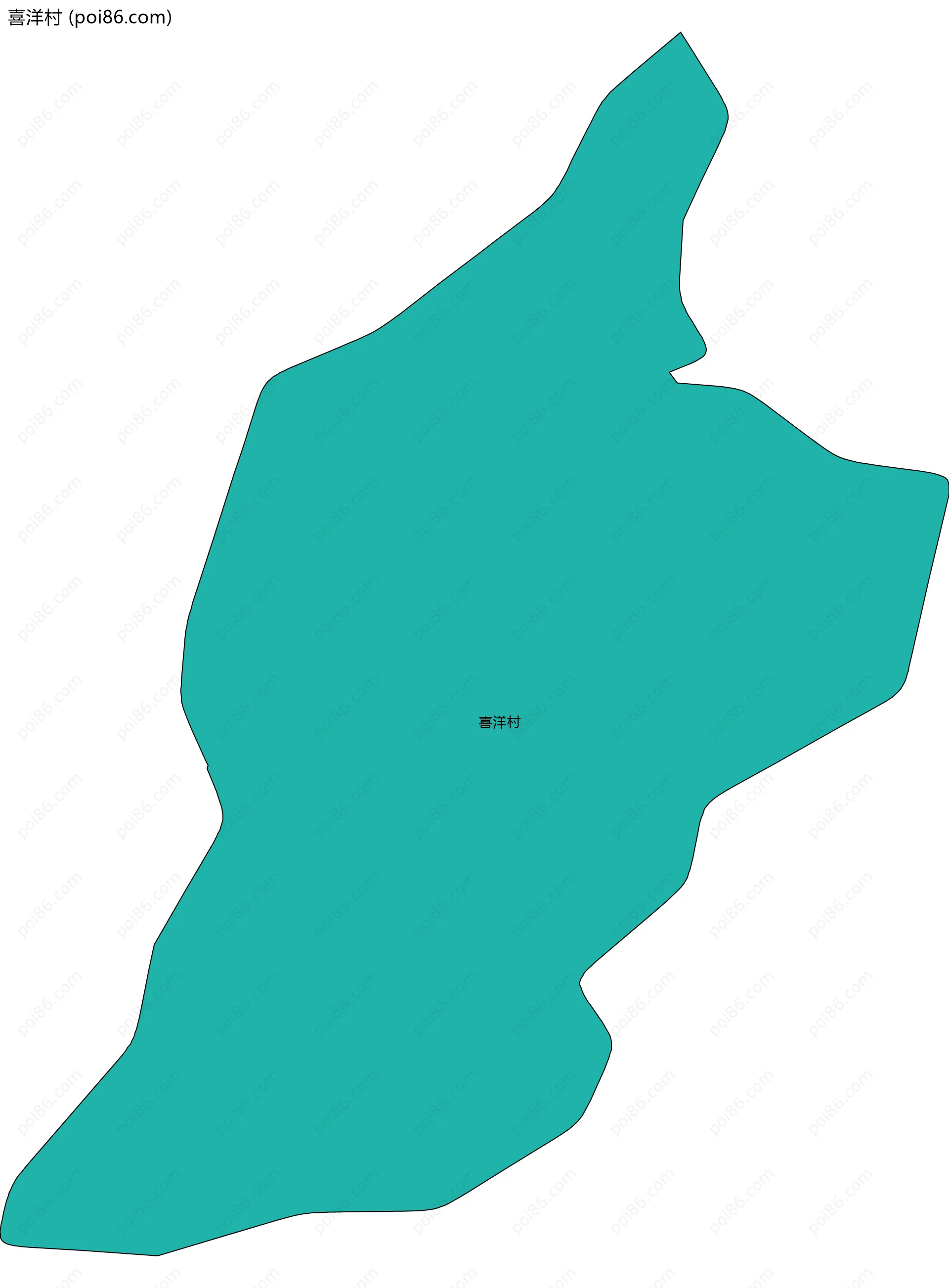 喜洋村边界地图