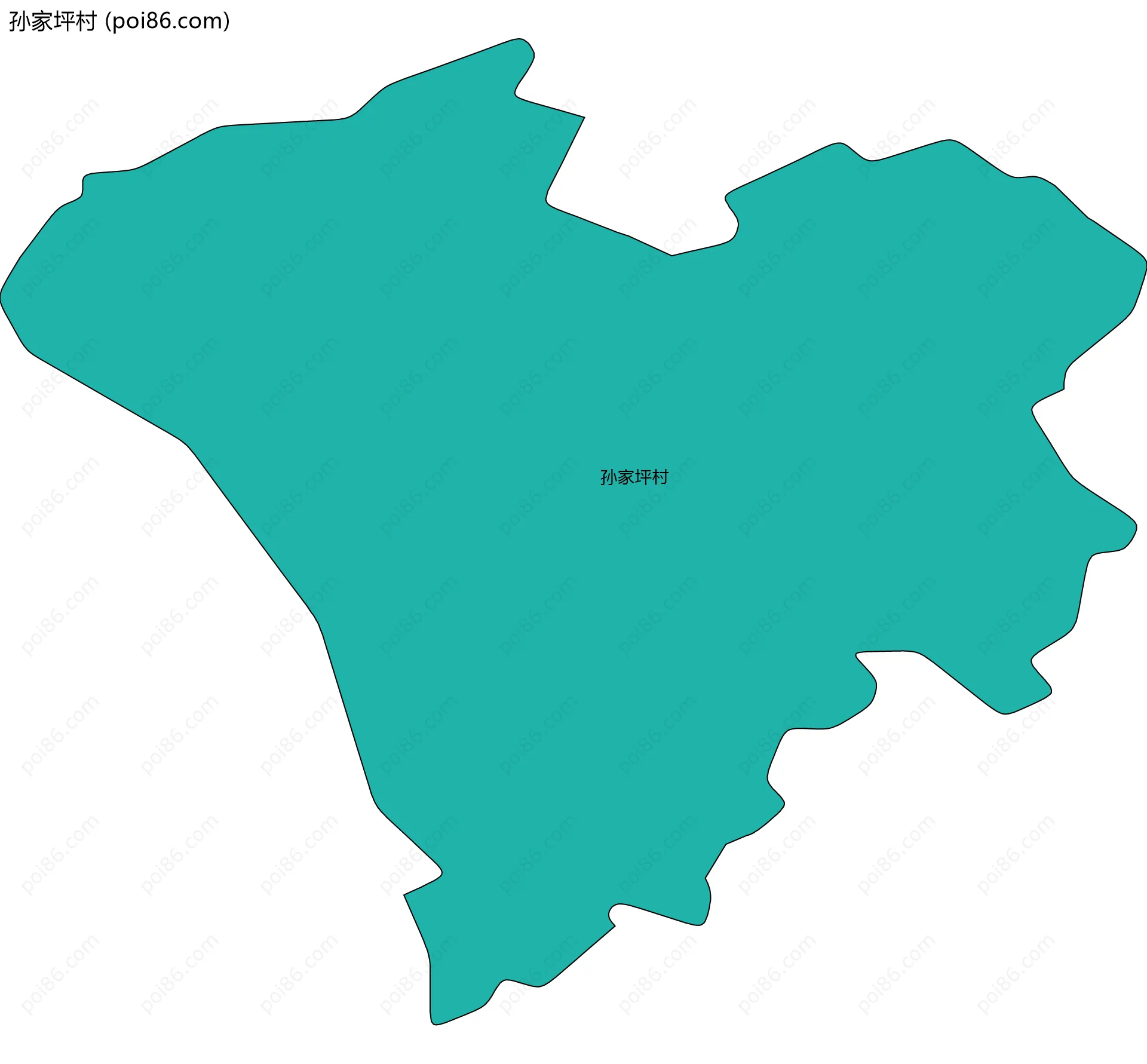 孙家坪村边界地图