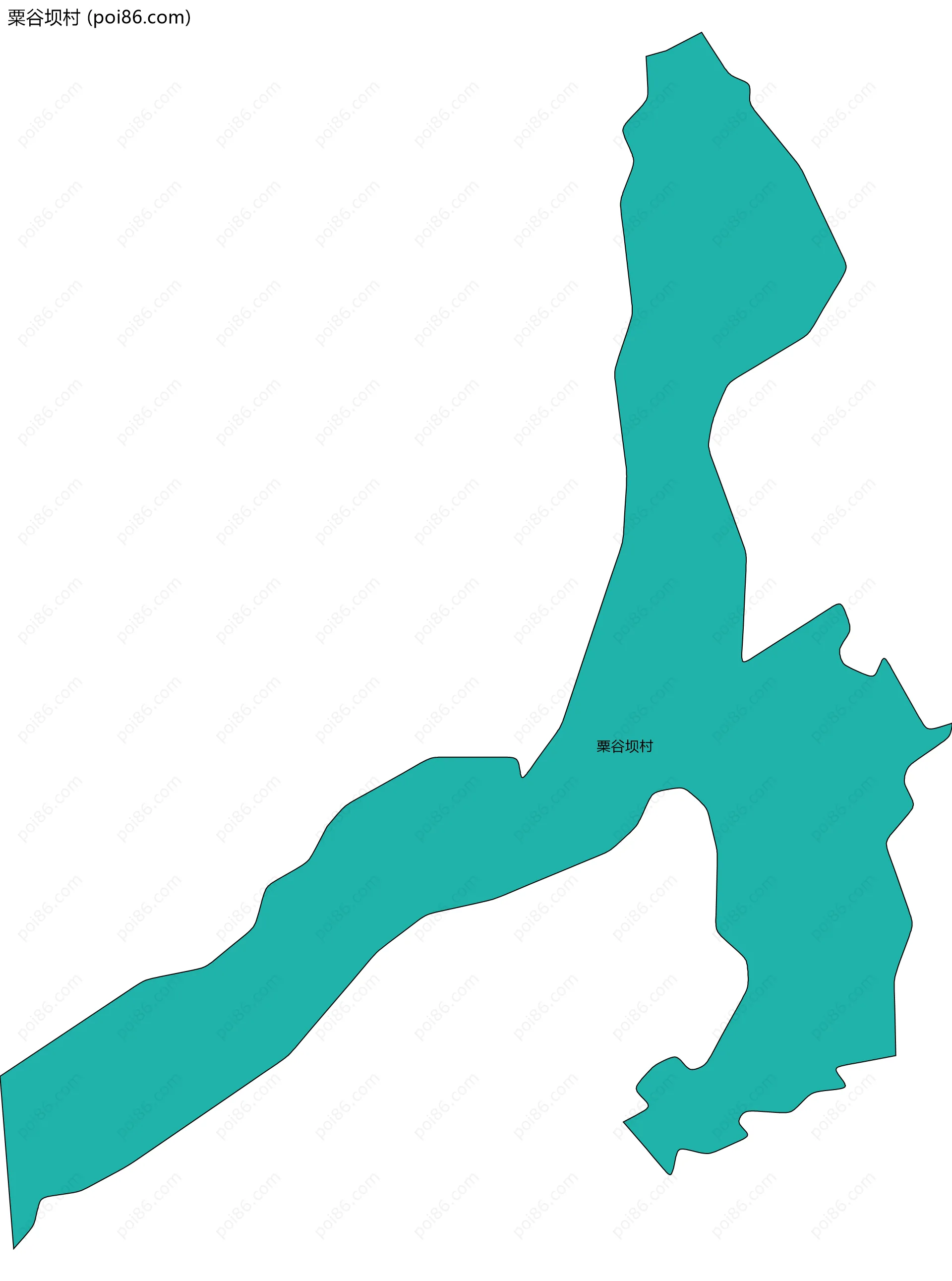 粟谷坝村边界地图