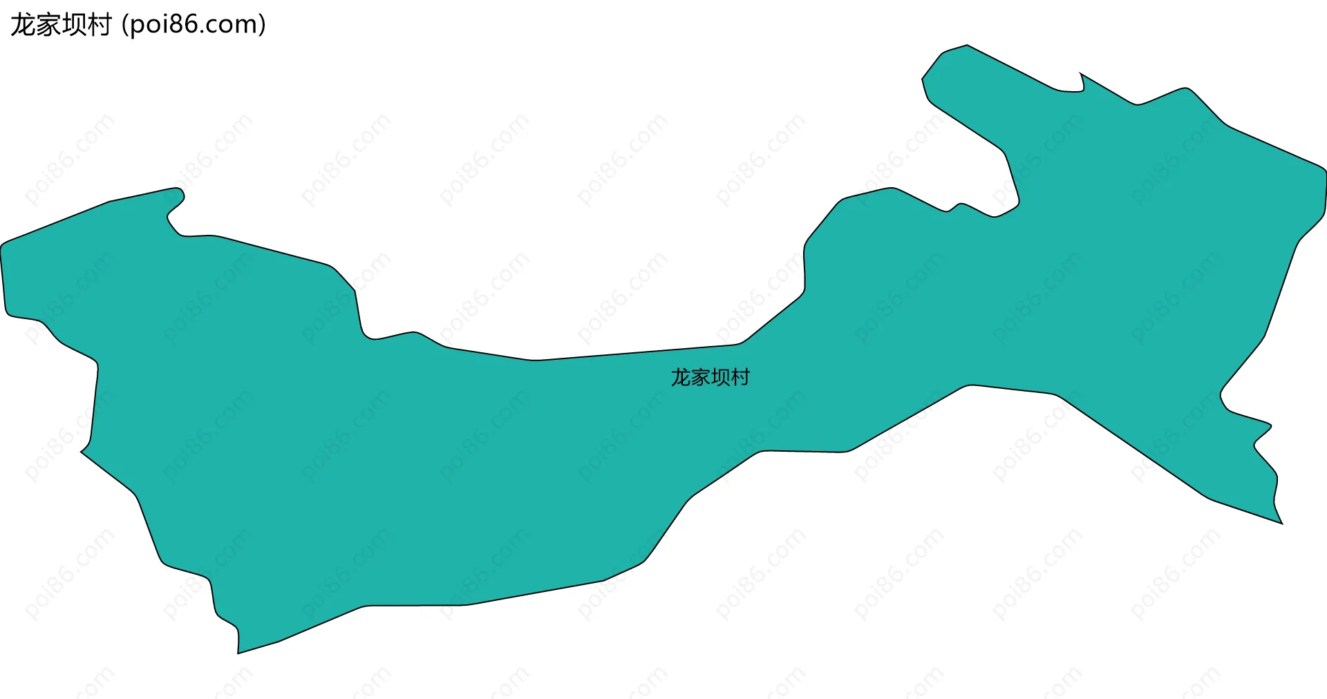 龙家坝村边界地图